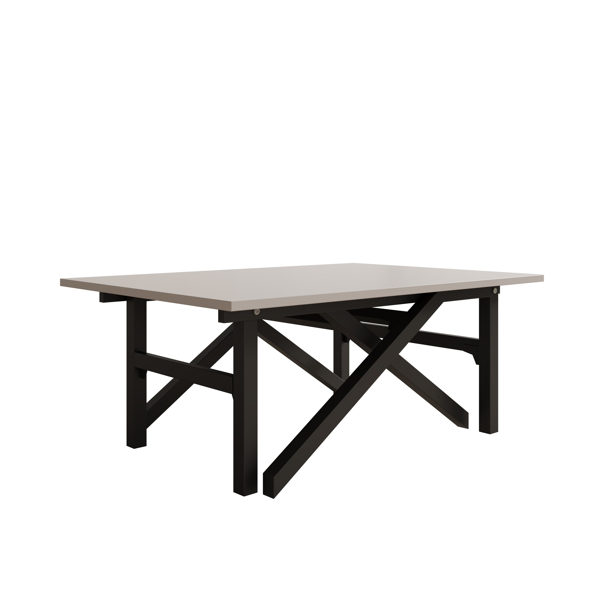 Xalir - Salontafel uitschuifbaar tot eettafel - Beige - 100x70x40 cm