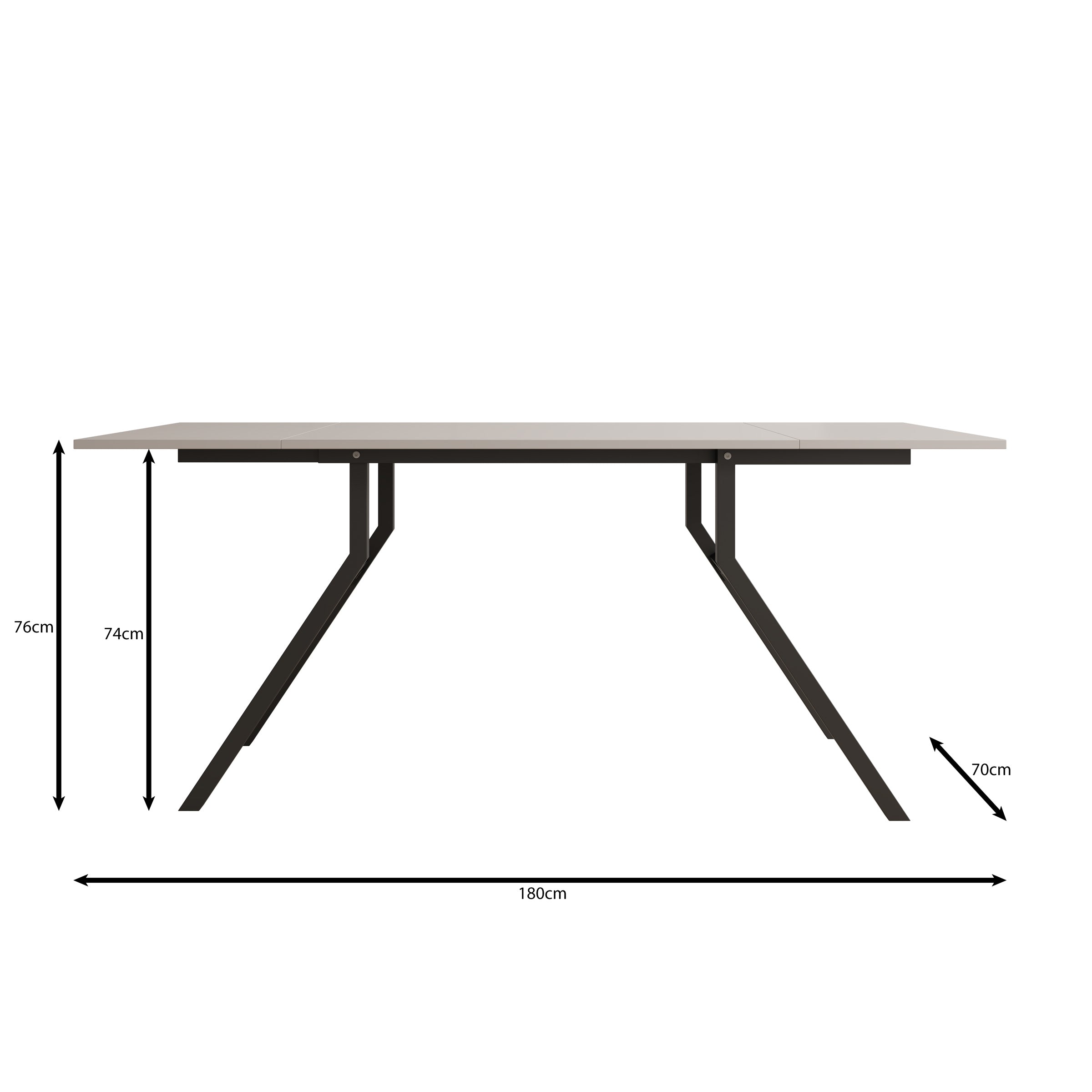 Xalir - Salontafel uitschuifbaar tot eettafel - Beige - 100x70x40 cm