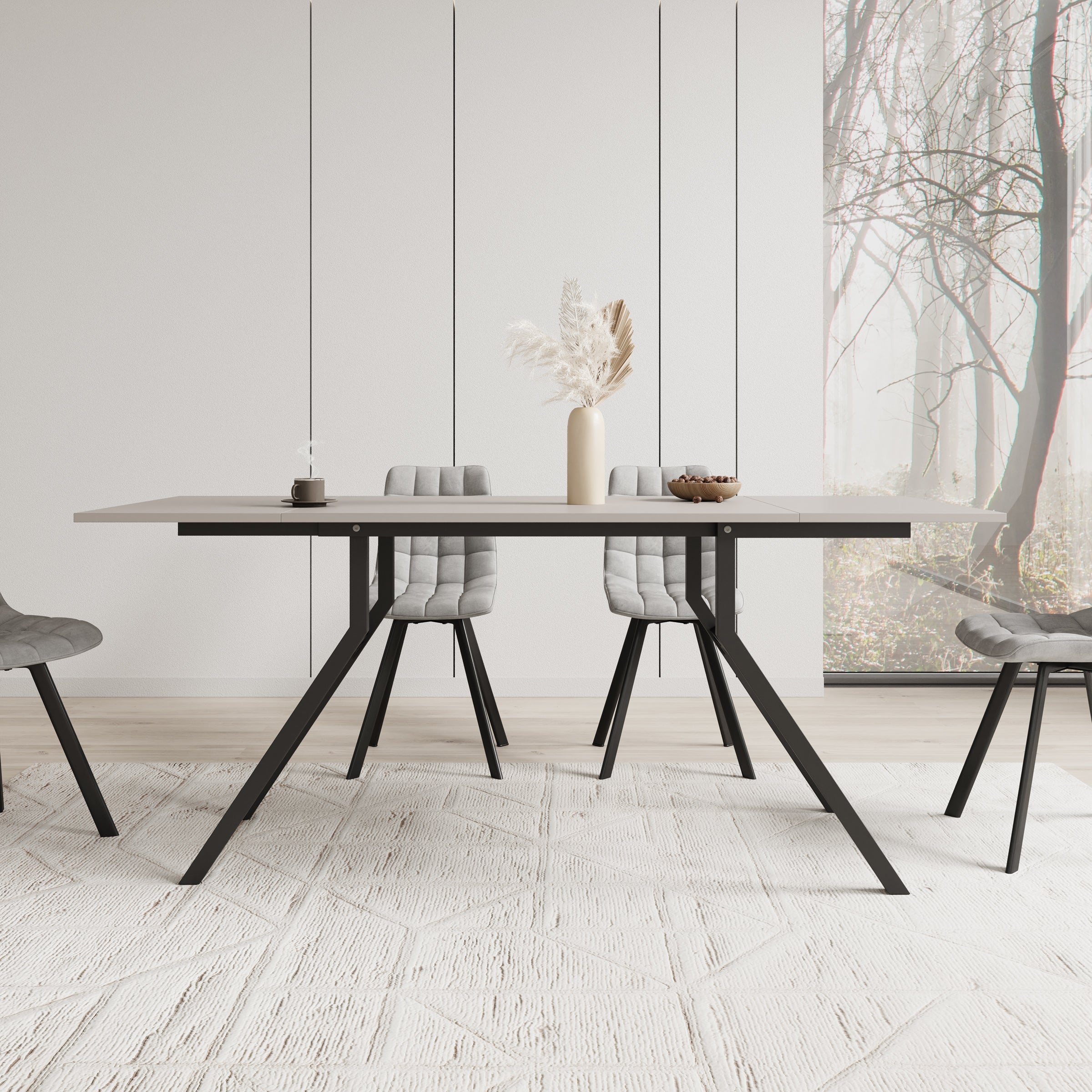 Xalir - Salontafel uitschuifbaar tot eettafel - Beige - 100x70x40 cm