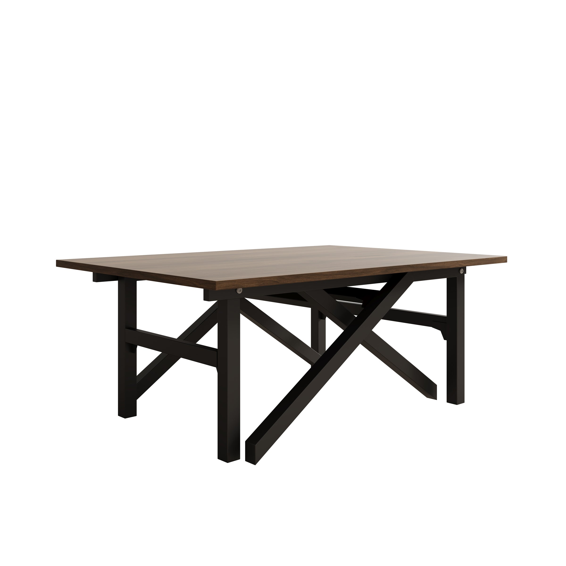 Xalir - Salontafel uitschuifbaar tot eettafel - Donker eiken - 100x70x40 cm