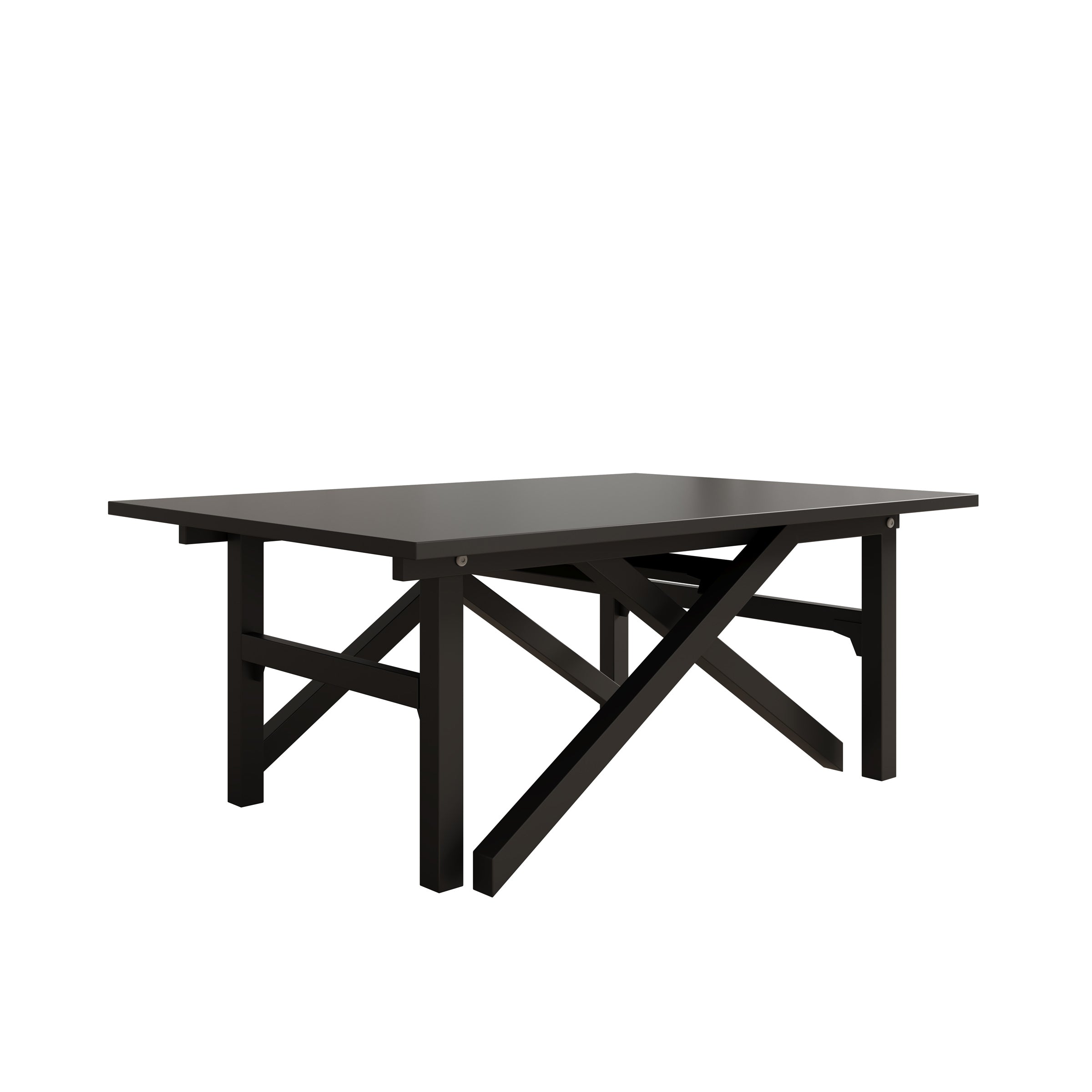 Xalir - Salontafel uitschuifbaar tot eettafel - Zwart  - 100x70x40 cm