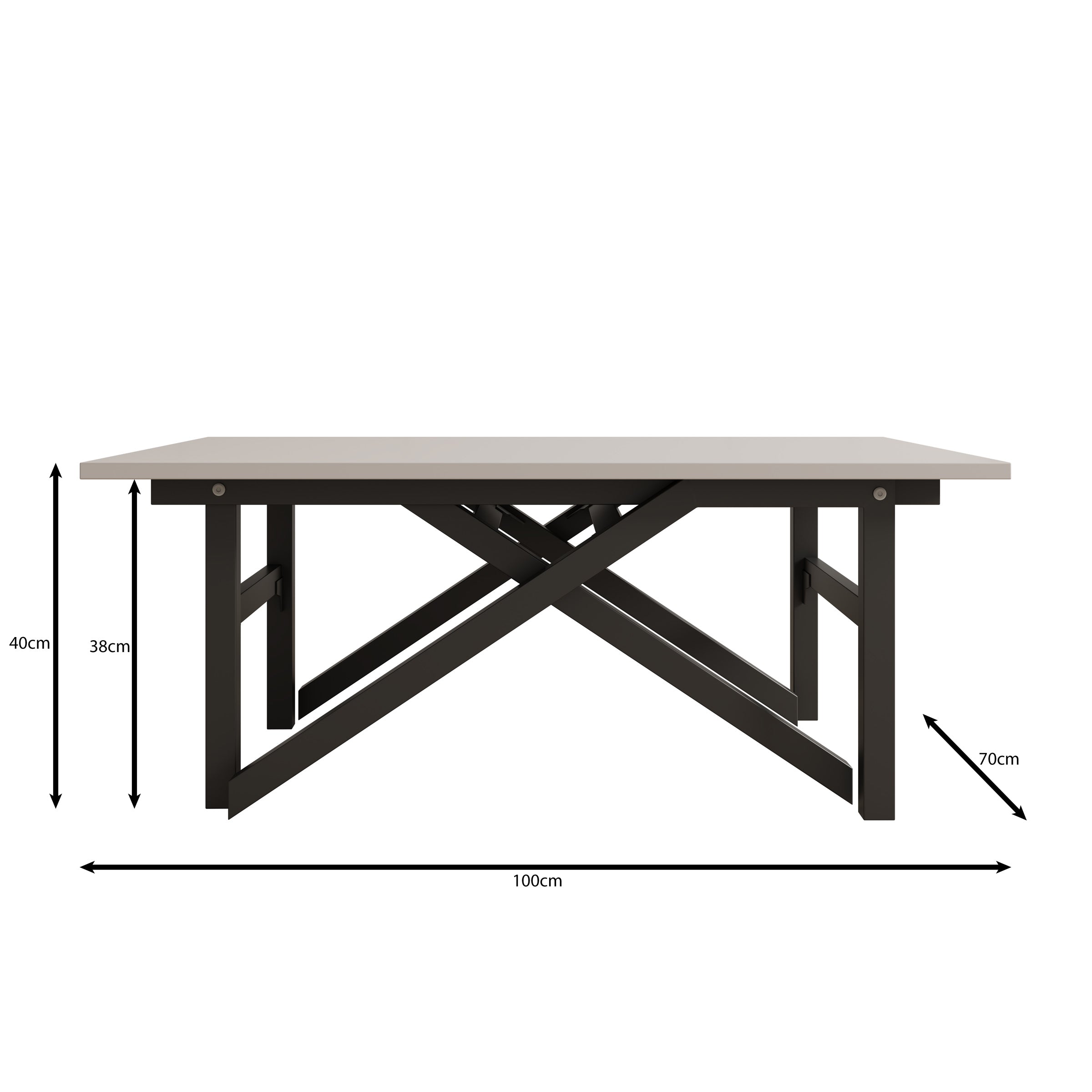 Xalir - Salontafel uitschuifbaar tot eettafel - Zwart  - 100x70x40 cm