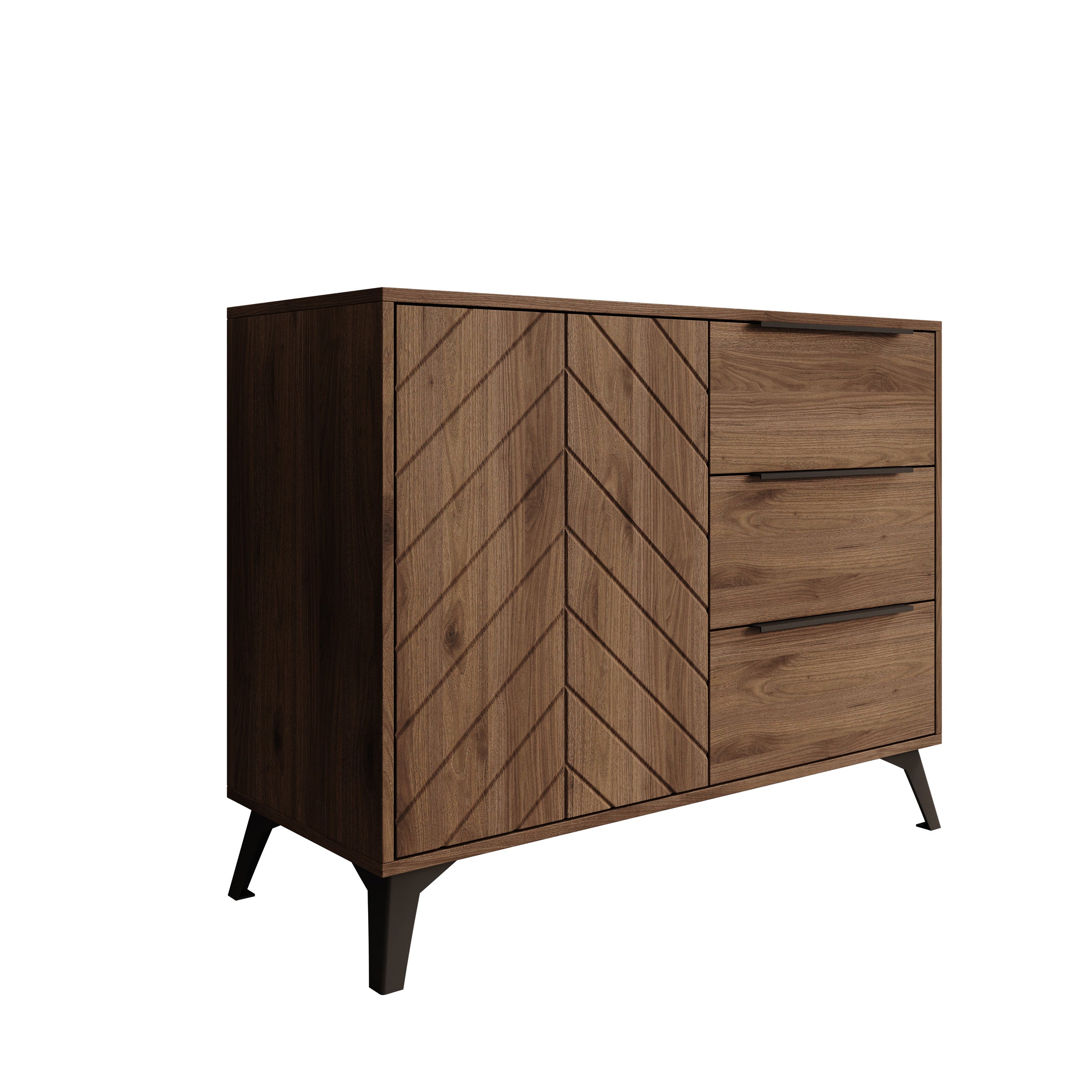 Xiano - Dressoir - Donker eikenpatroon - 104x40x80 cm