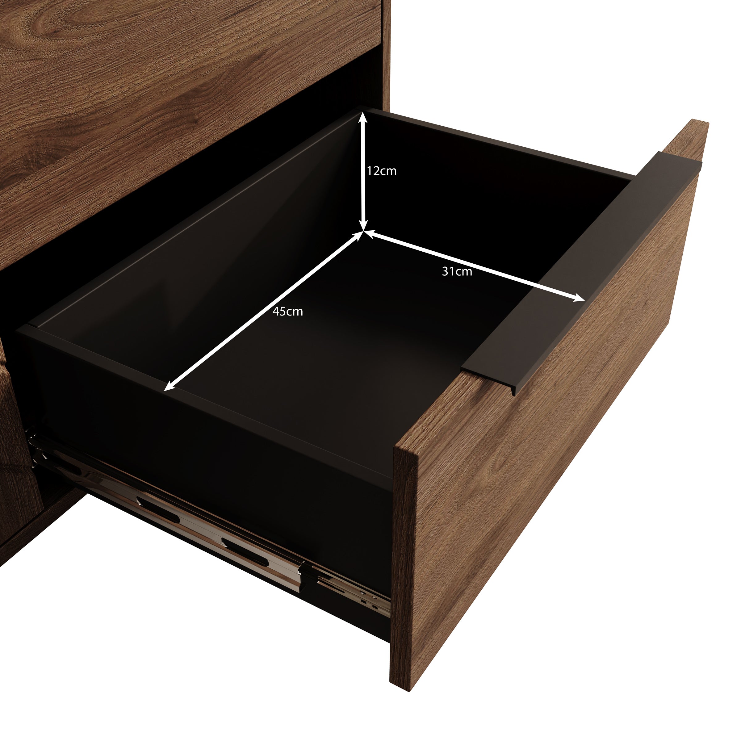 Xiano - Dressoir - Donker eikenpatroon - 104x40x80 cm