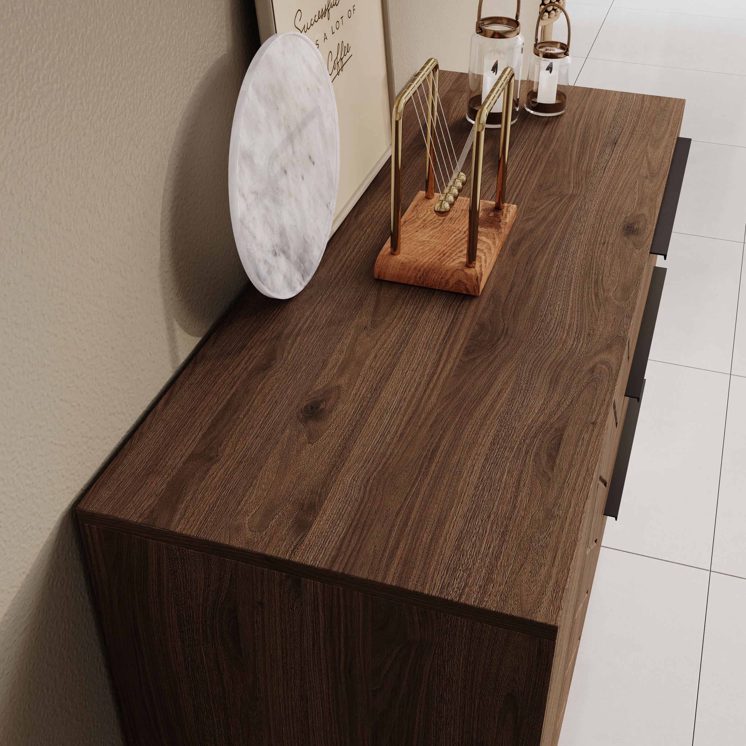 Xiano - Dressoir - Donker eikenpatroon - 104x40x80 cm