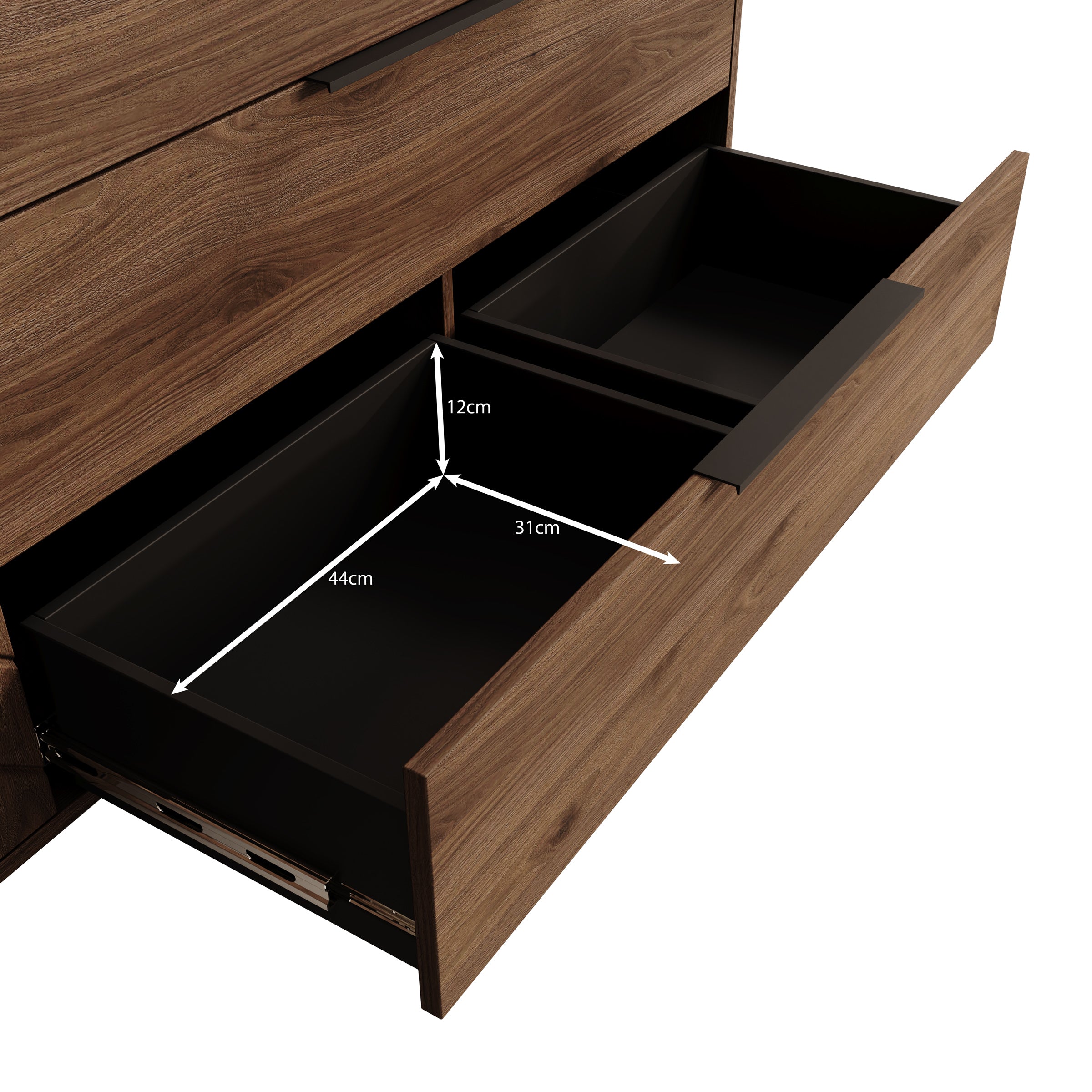 Xiano - Dressoir - Donker eikenpatroon - 154x40x80 cm