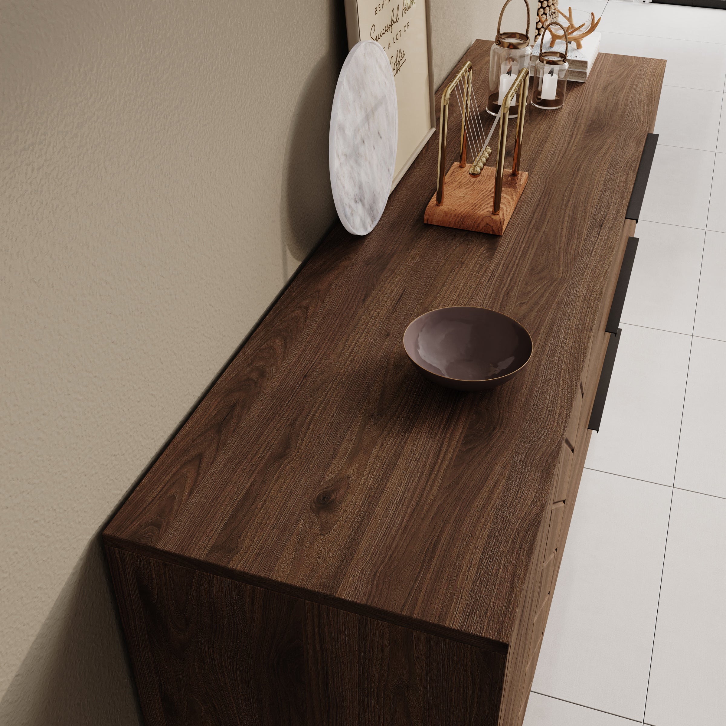 Xiano - Dressoir - Donker eikenpatroon - 154x40x80 cm