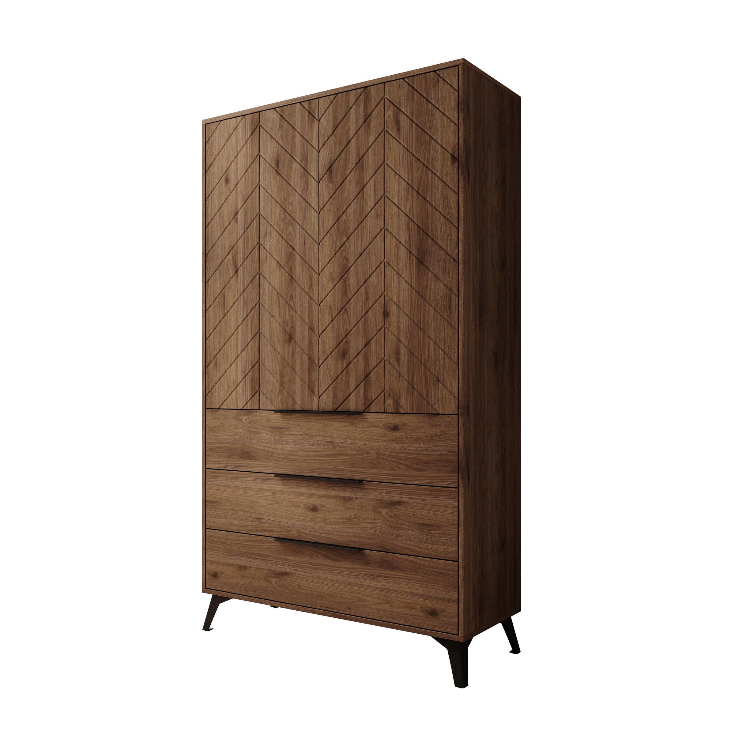 Xiano - Kledingkast 2 deurs - Donker eikenpatroon - 104x40x180 cm