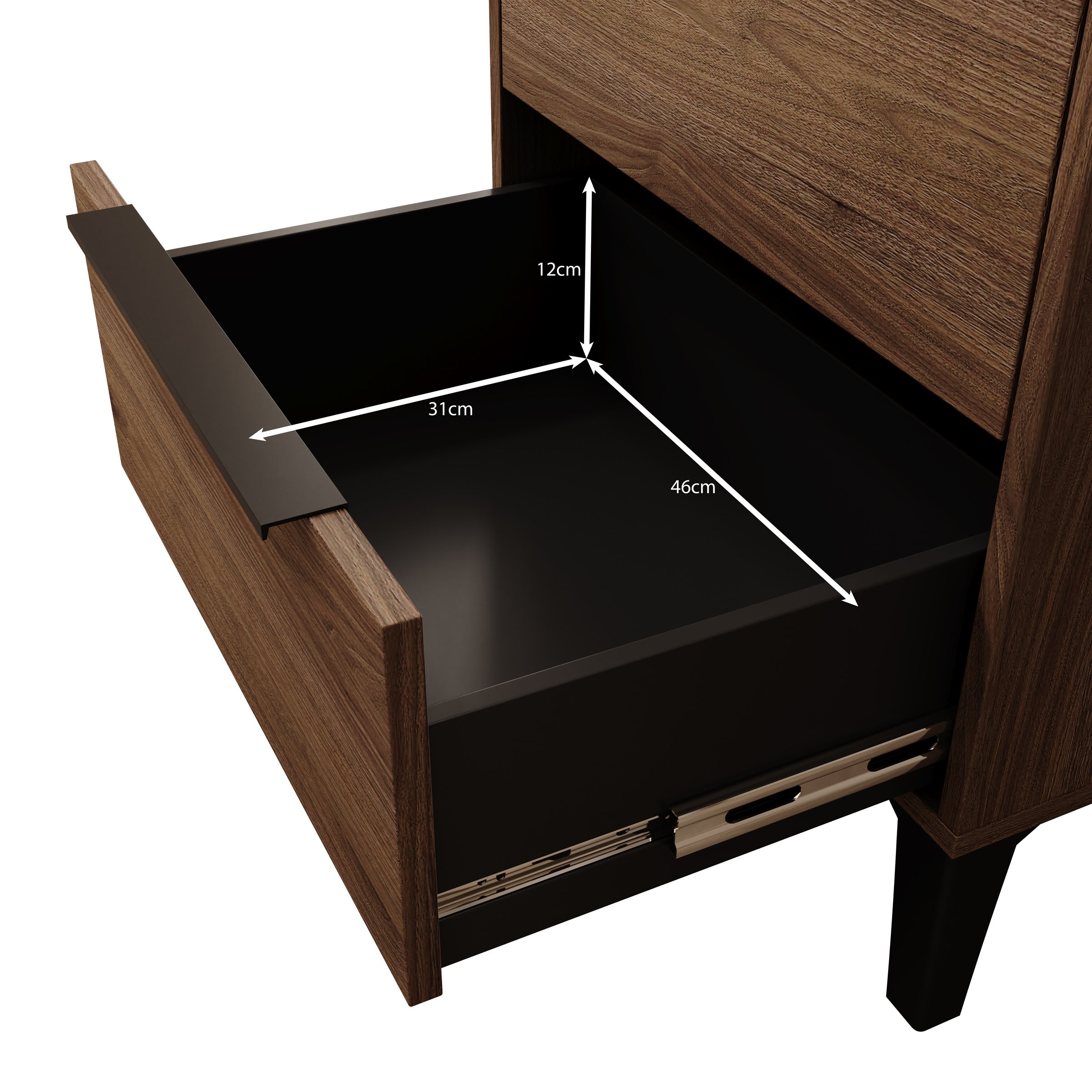 Xiano - Kledingkast met lades - Donker eikenpatroon - 54x40x180 cm