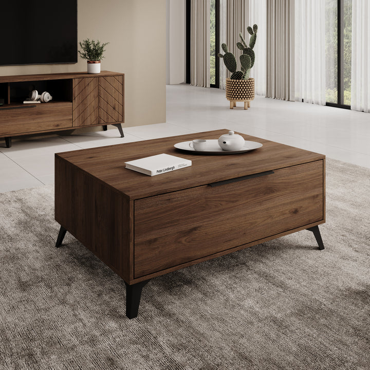 Xiano - Salontafel - Donker eikenpatroon - 104x75x45 cm