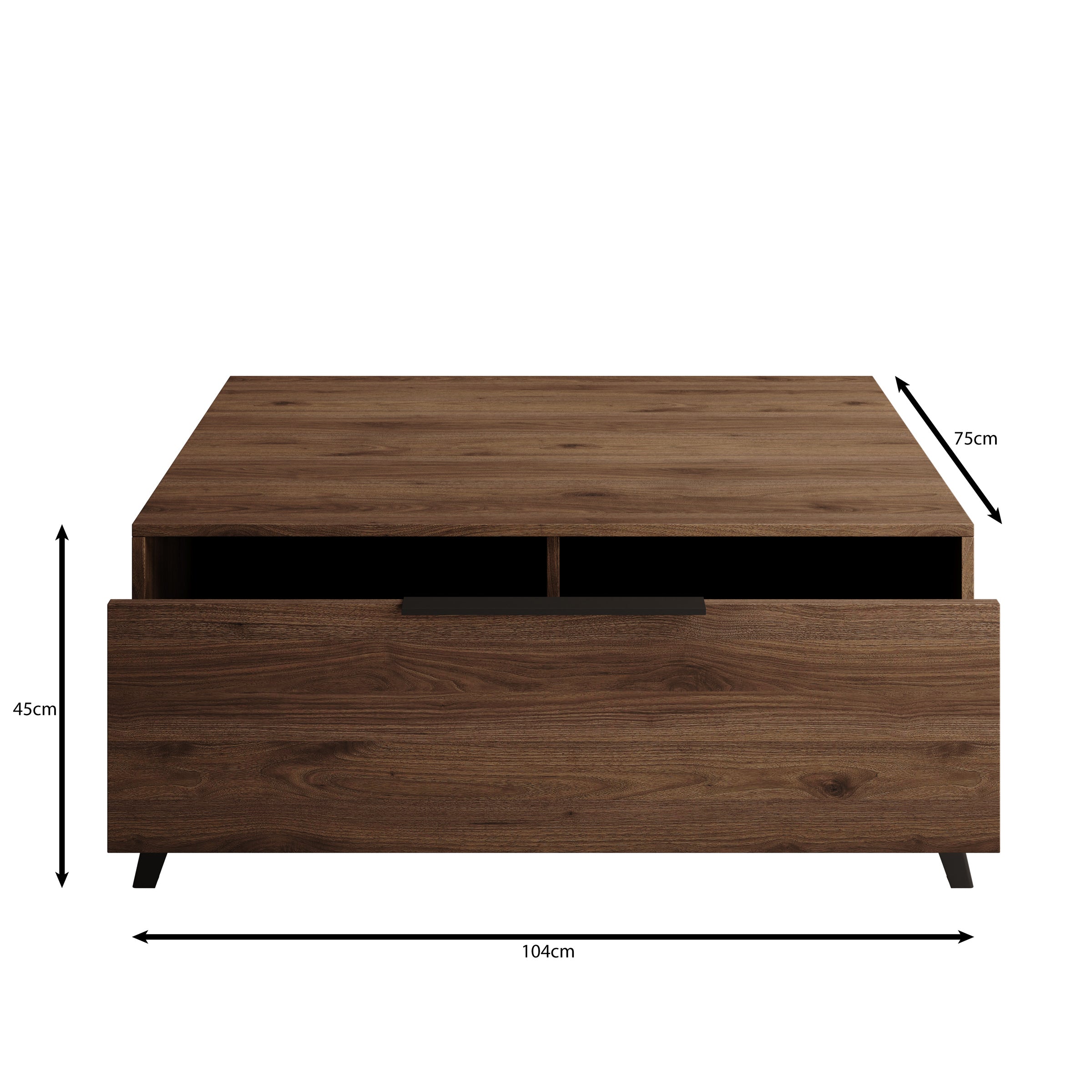 Xiano - Salontafel - Donker eikenpatroon - 104x75x45 cm