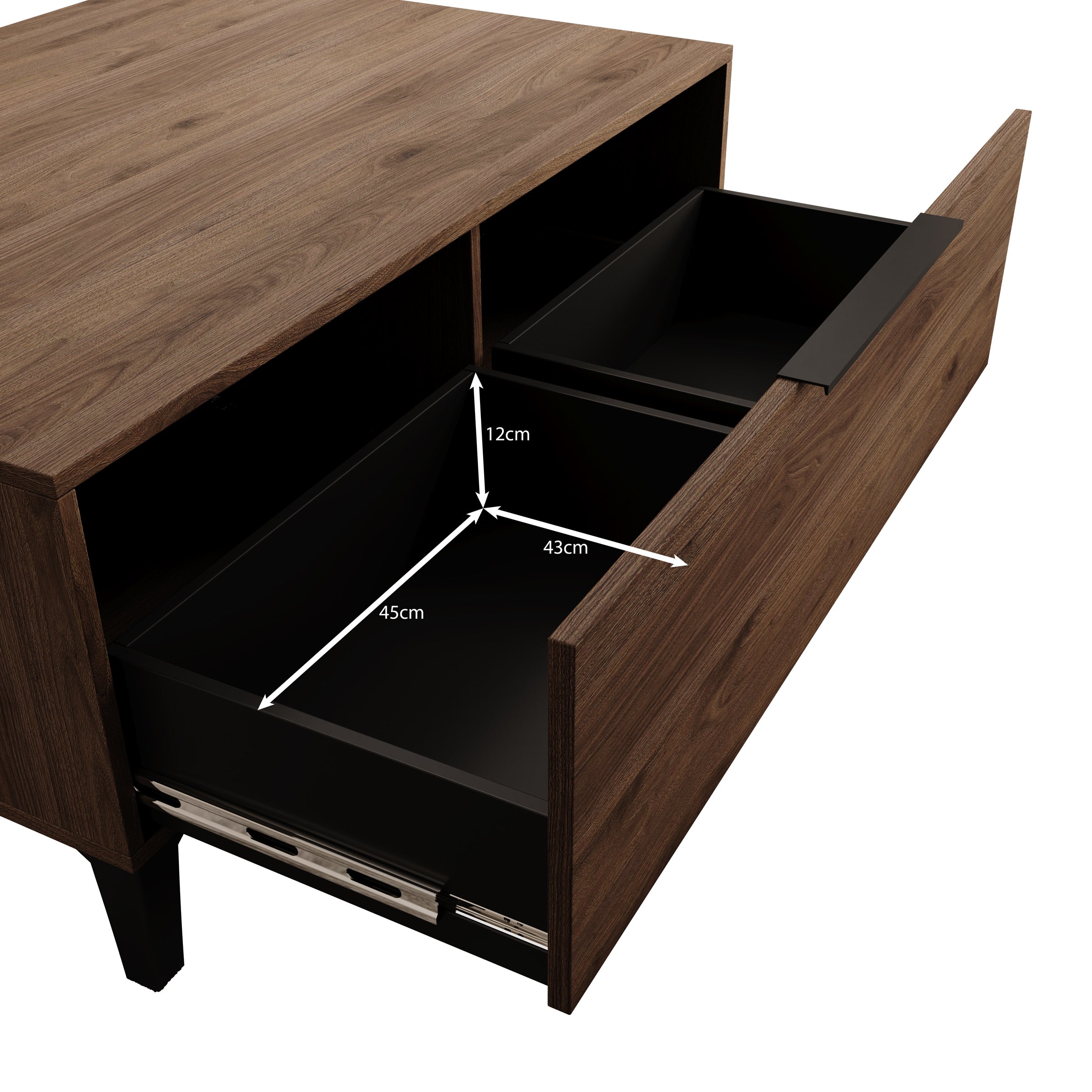 Xiano - Salontafel - Donker eikenpatroon - 104x75x45 cm
