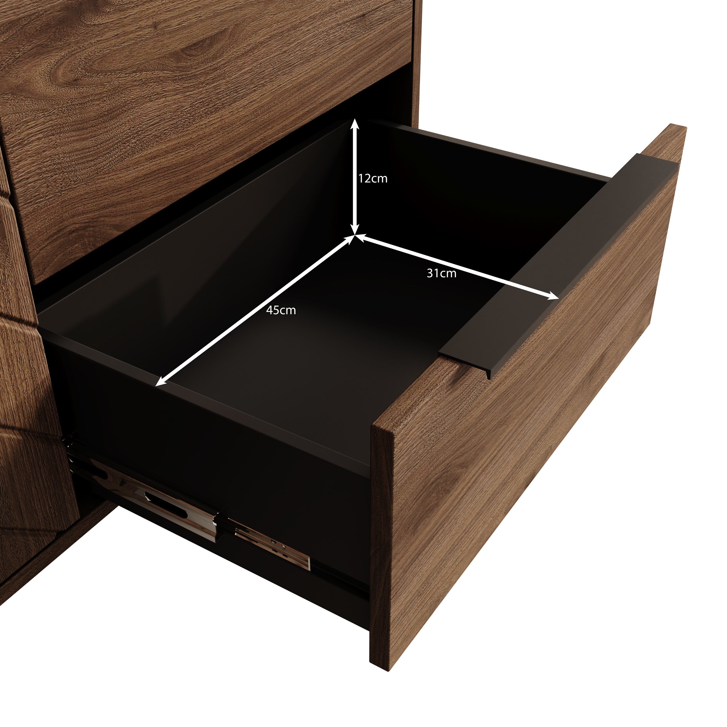 Xiano - Vitrinekast - Donker eikenpatroon - 104x40x150 cm