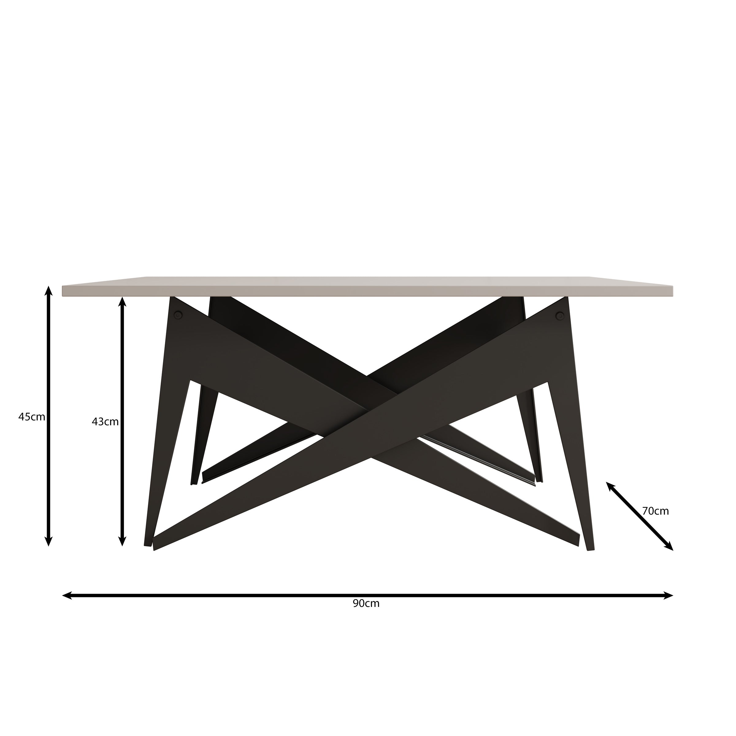 Xyra - Salontafel uitschuifbaar tot eettafel - Donker eikenpatroon - 90x70x45 cm