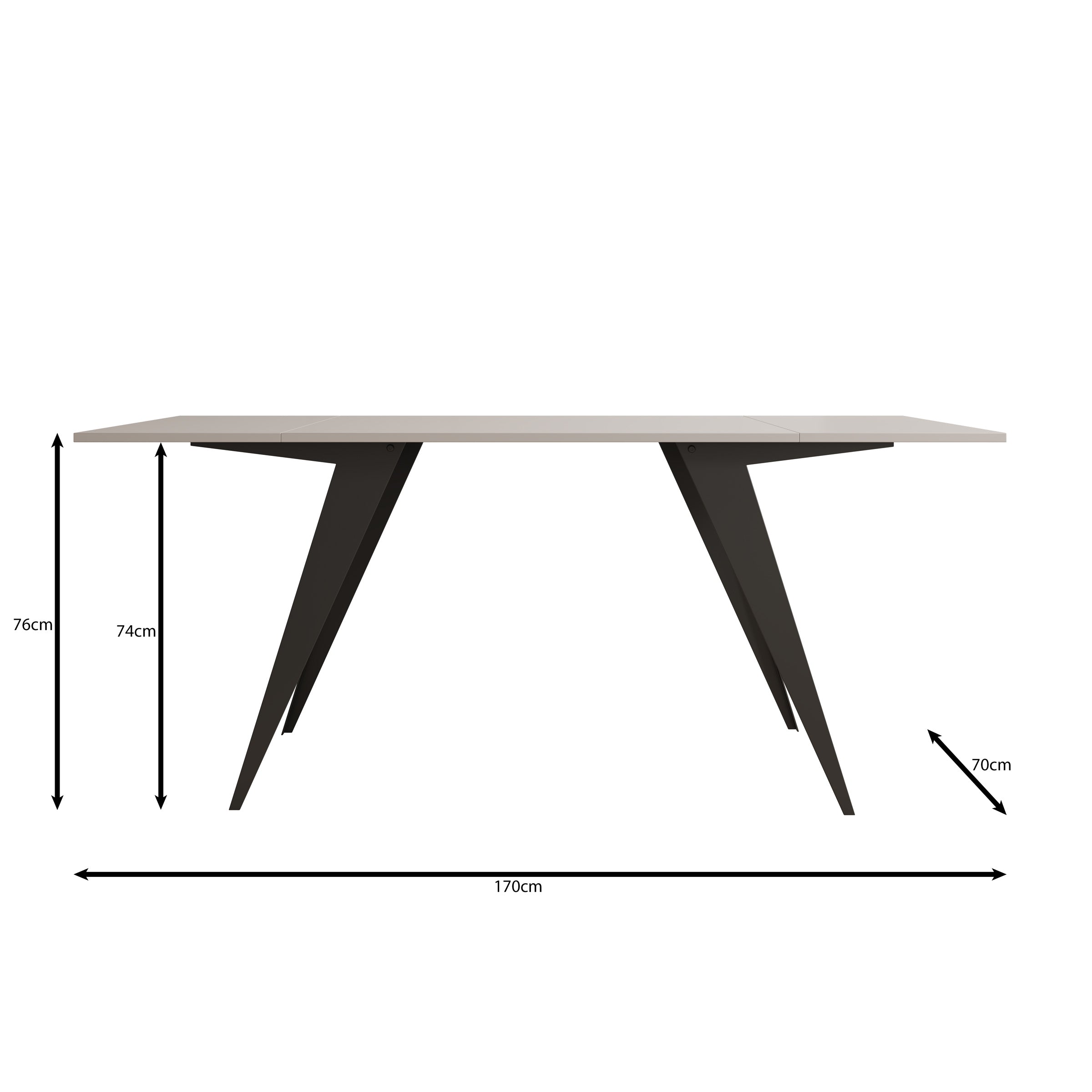 Xyra - Salontafel uitschuifbaar tot eettafel - Eikenpatroon - 90x70x45 cm