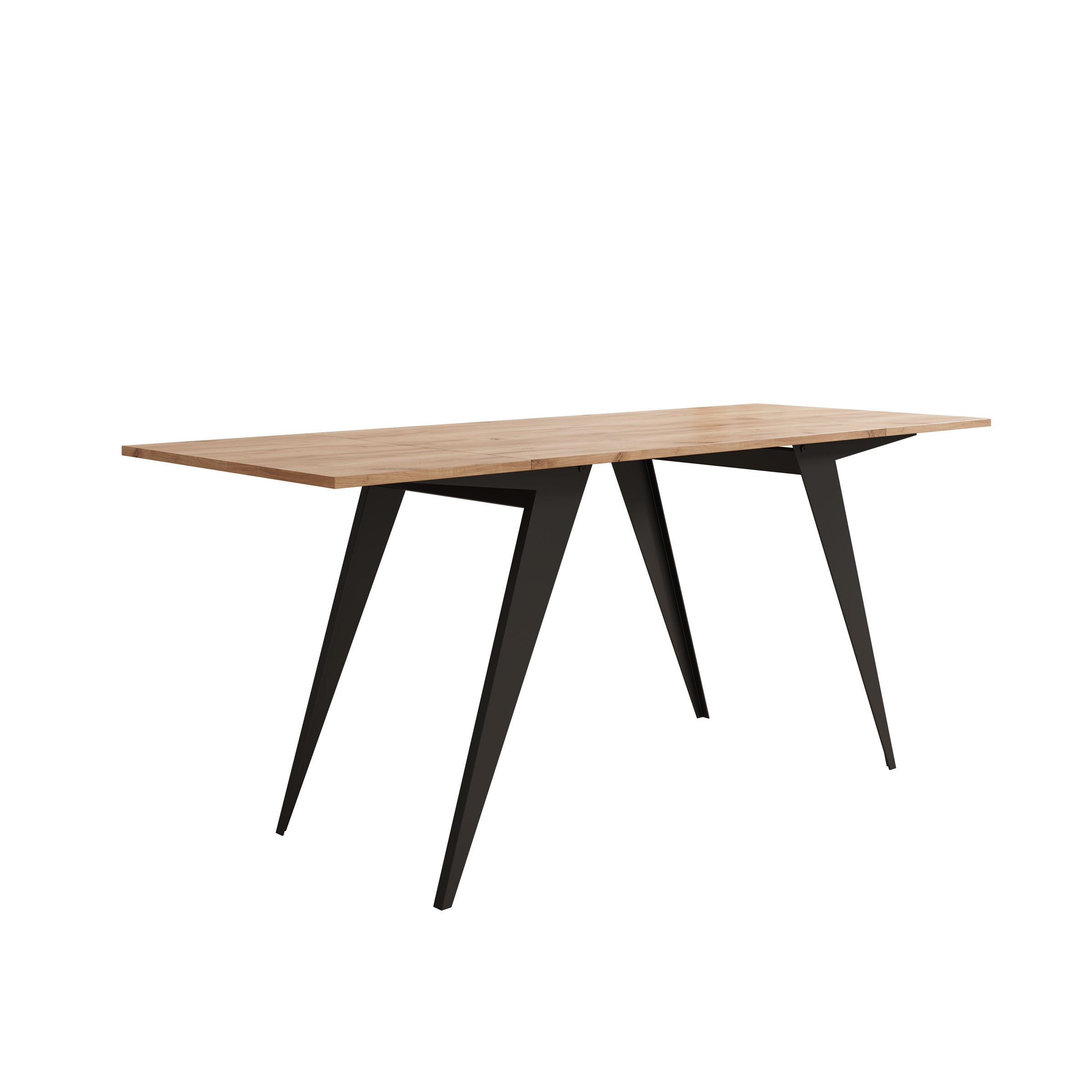 Xyra - Salontafel uitschuifbaar tot eettafel - Eikenpatroon - 90x70x45 cm