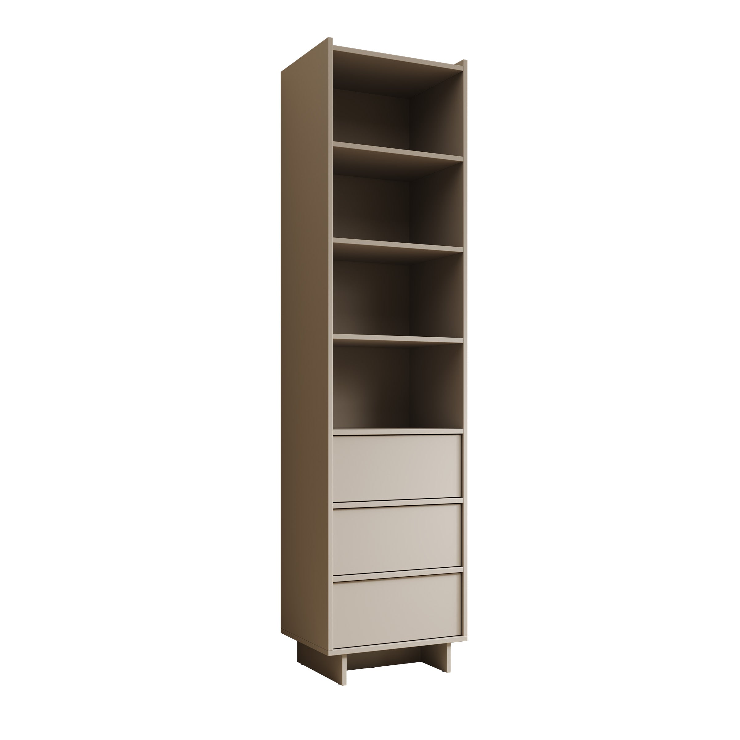 Yarrow - Boekenkast - Beige - 50x39x201 cm