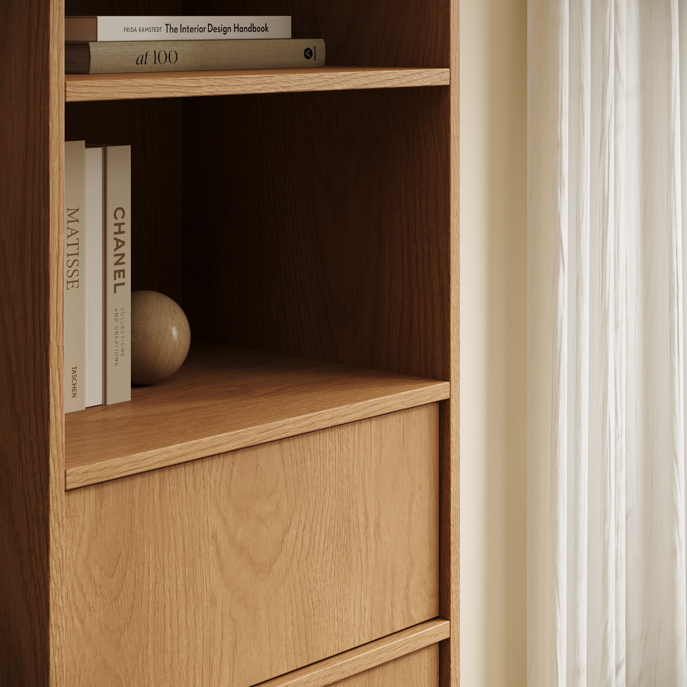 Yarrow - Boekenkast - Eikenpatroon - 50x39x201 cm