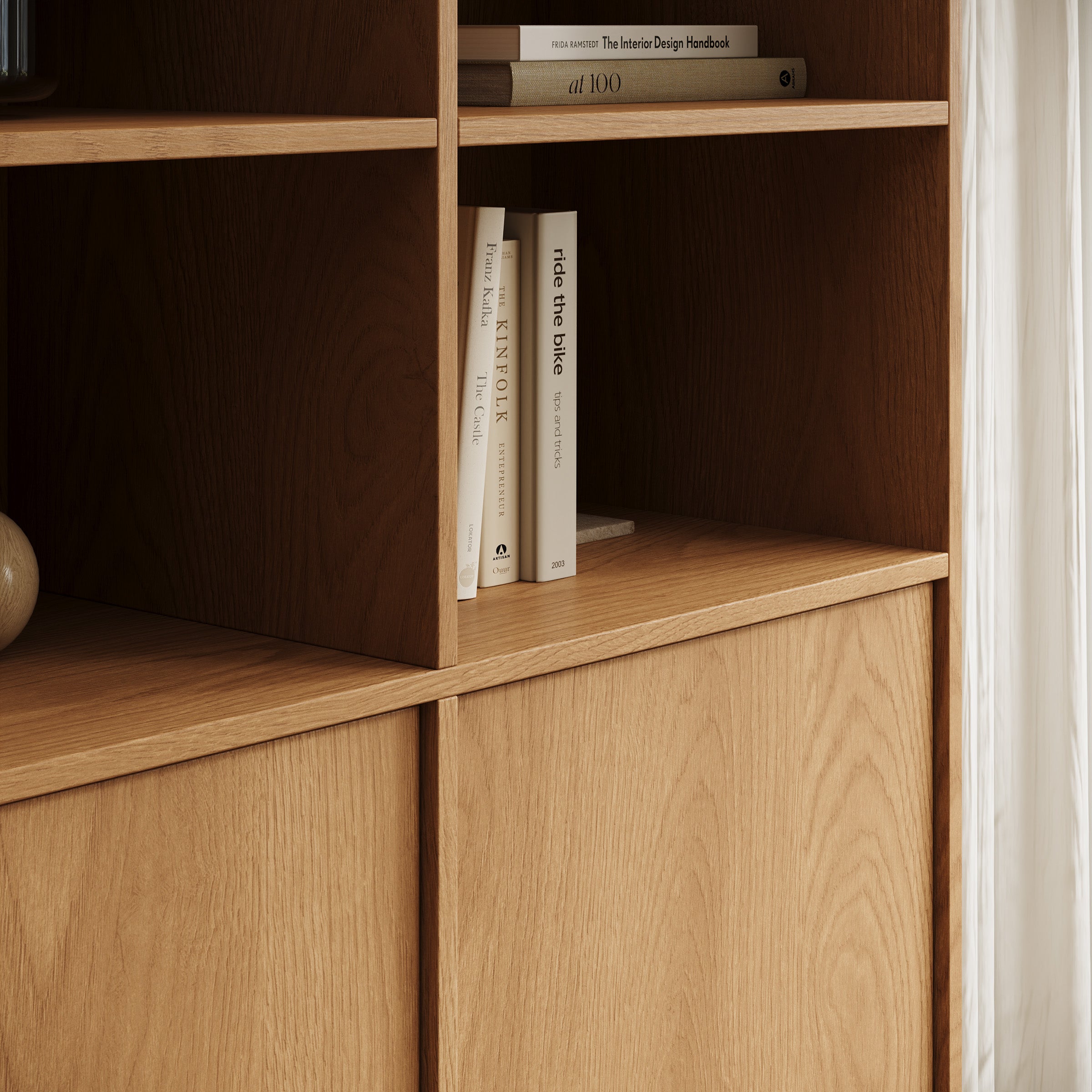 Yarrow - Boekenkast - Eikenpatroon - 98x39x201 cm