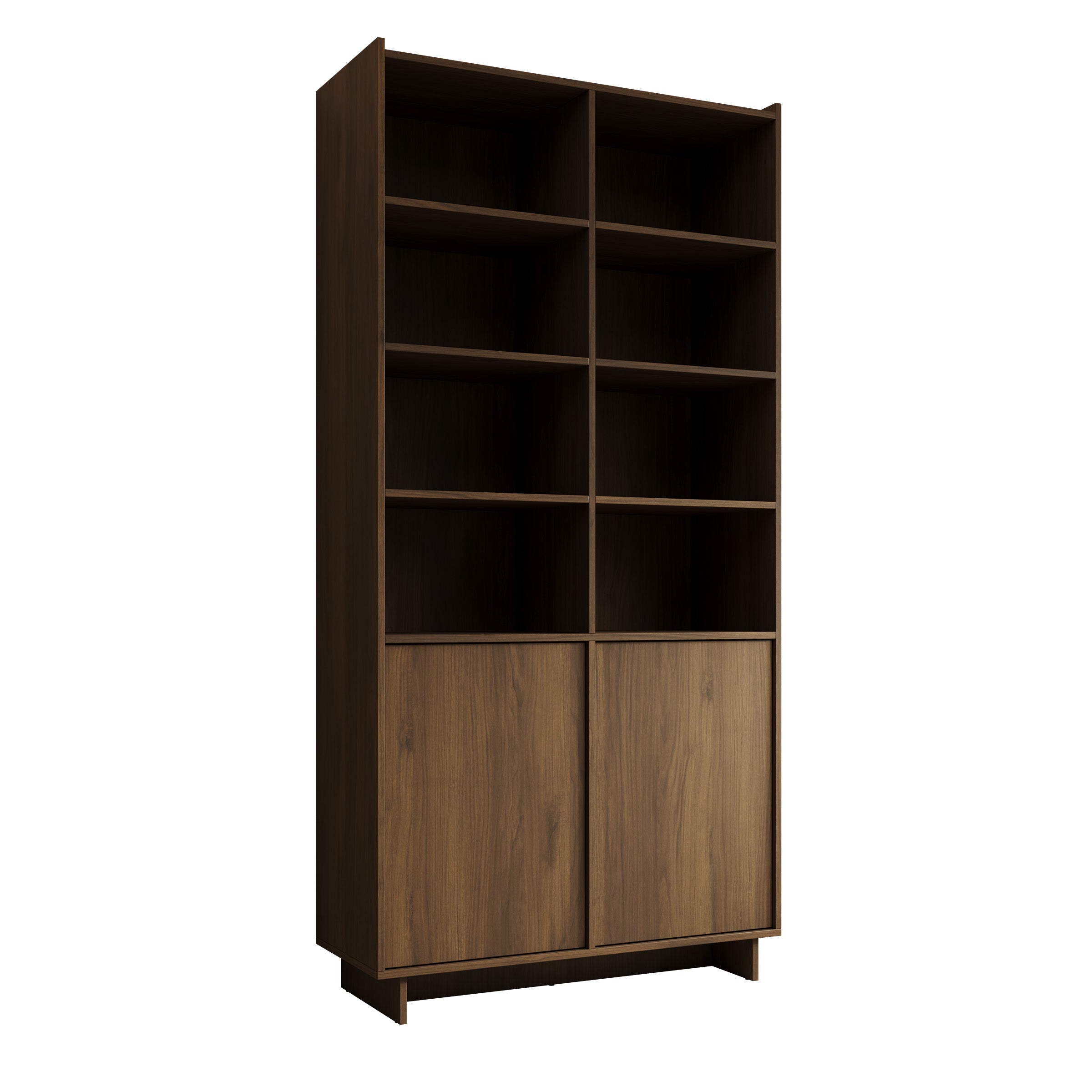 Yarrow - Boekenkast - Walnootpatroon - 98x39x201 cm