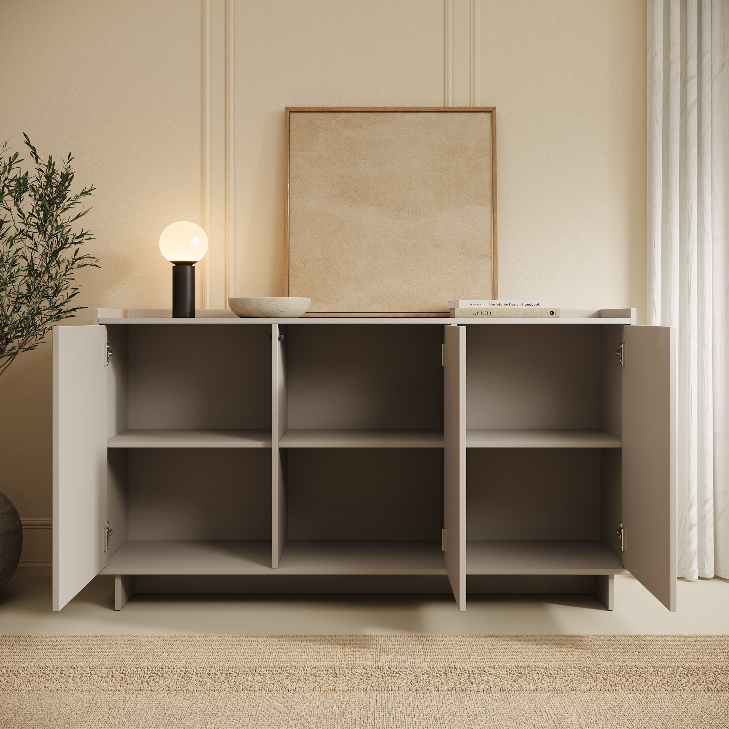 Yarrow - Dressoir - Beige - 147x39x82 cm