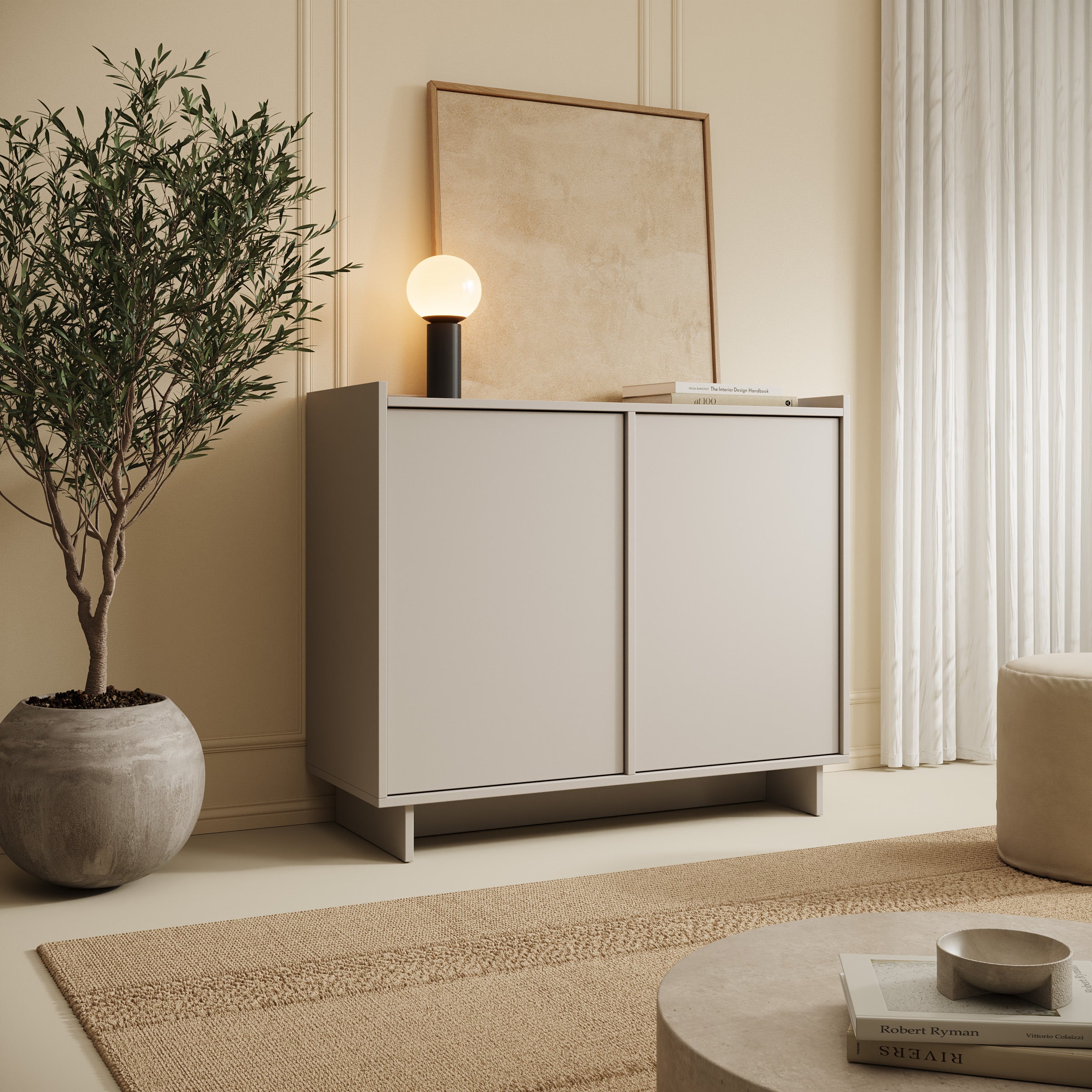 Yarrow - Dressoir - Beige - 98x39x82 cm