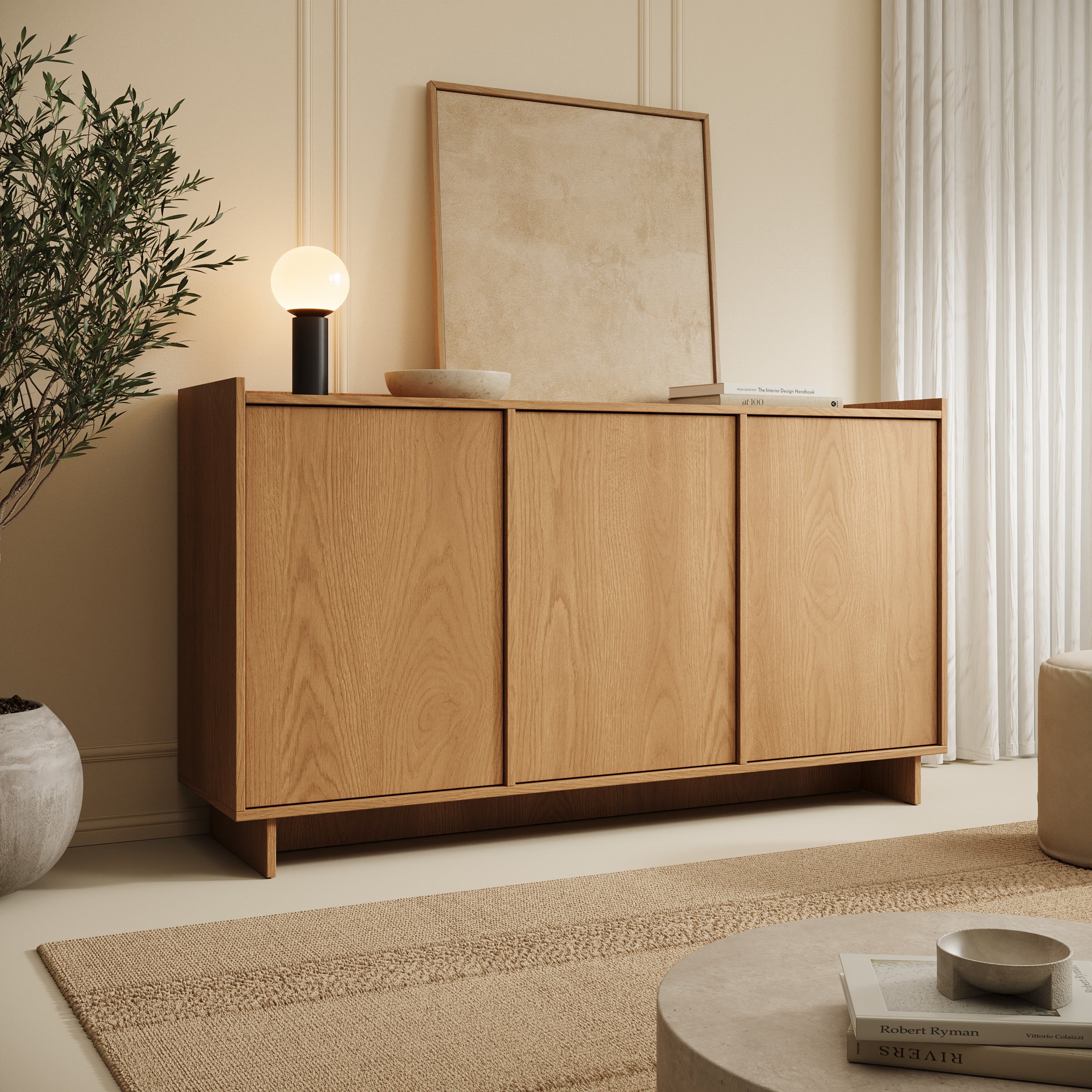 Yarrow - Dressoir - Eikenpatroon - 147x39x82 cm