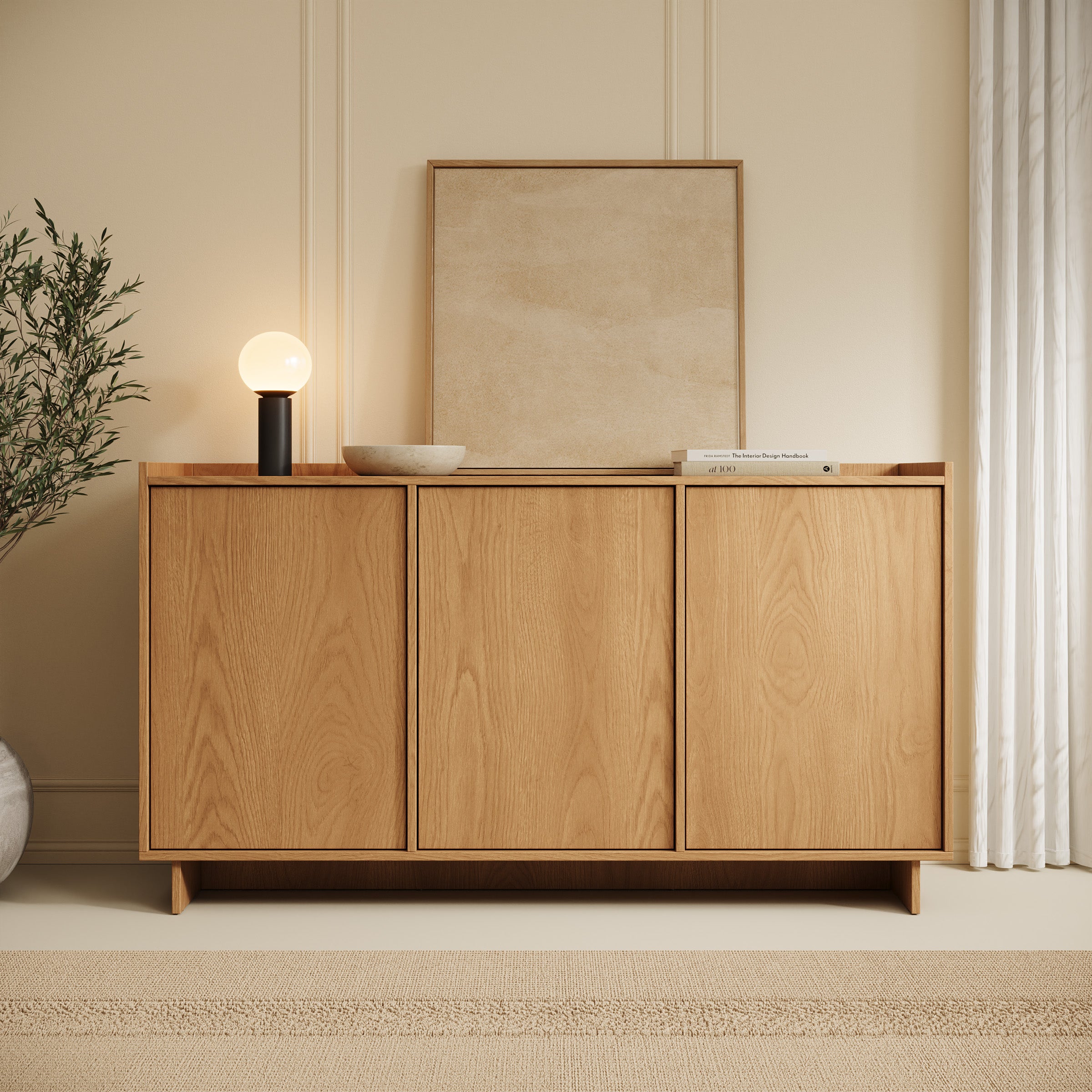 Yarrow - Dressoir - Eikenpatroon - 147x39x82 cm