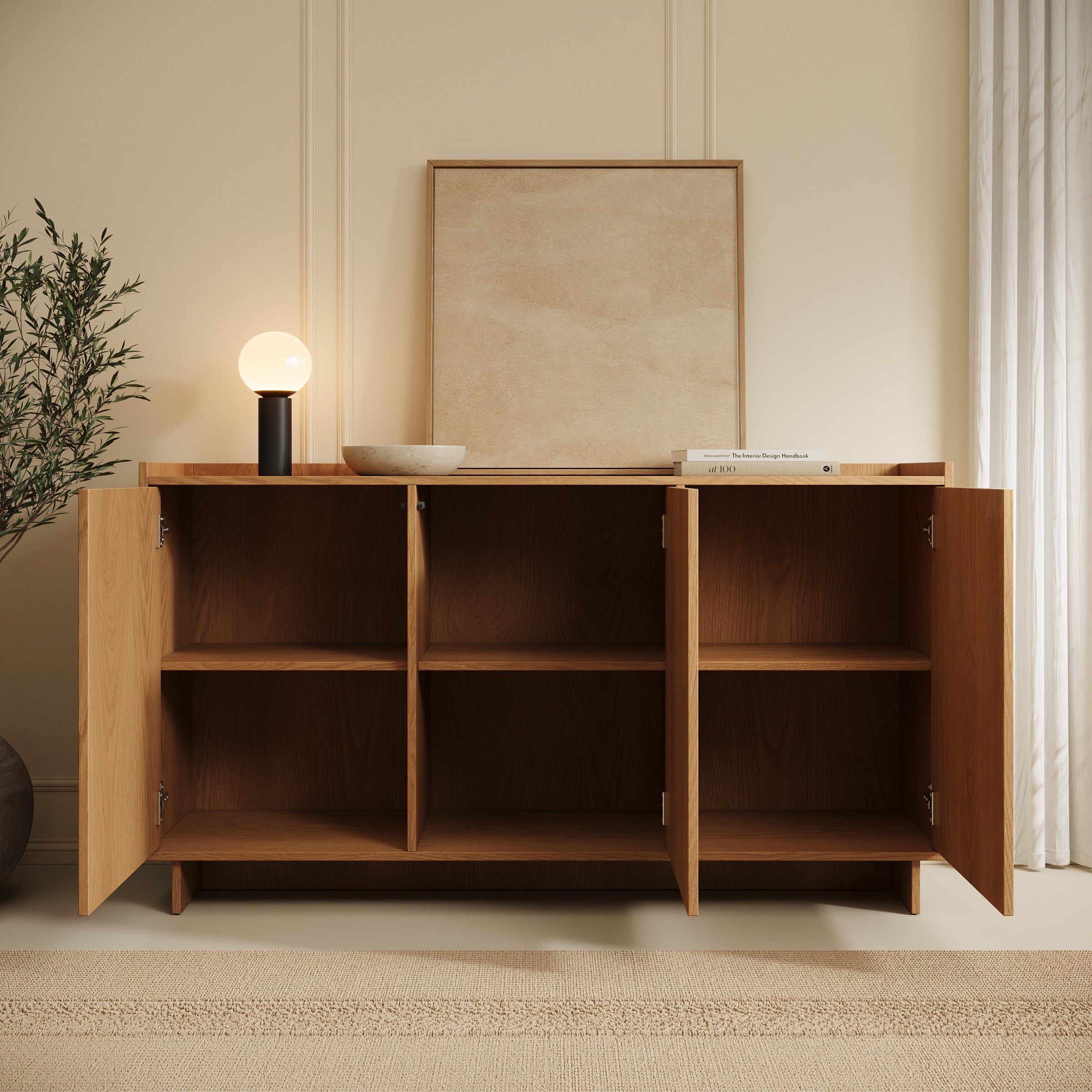 Yarrow - Dressoir - Eikenpatroon - 147x39x82 cm