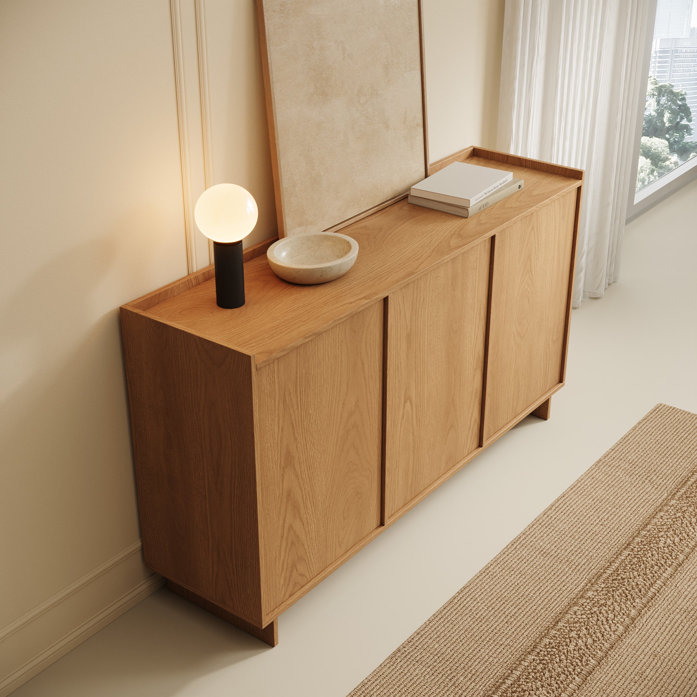 Yarrow - Dressoir - Eikenpatroon - 147x39x82 cm