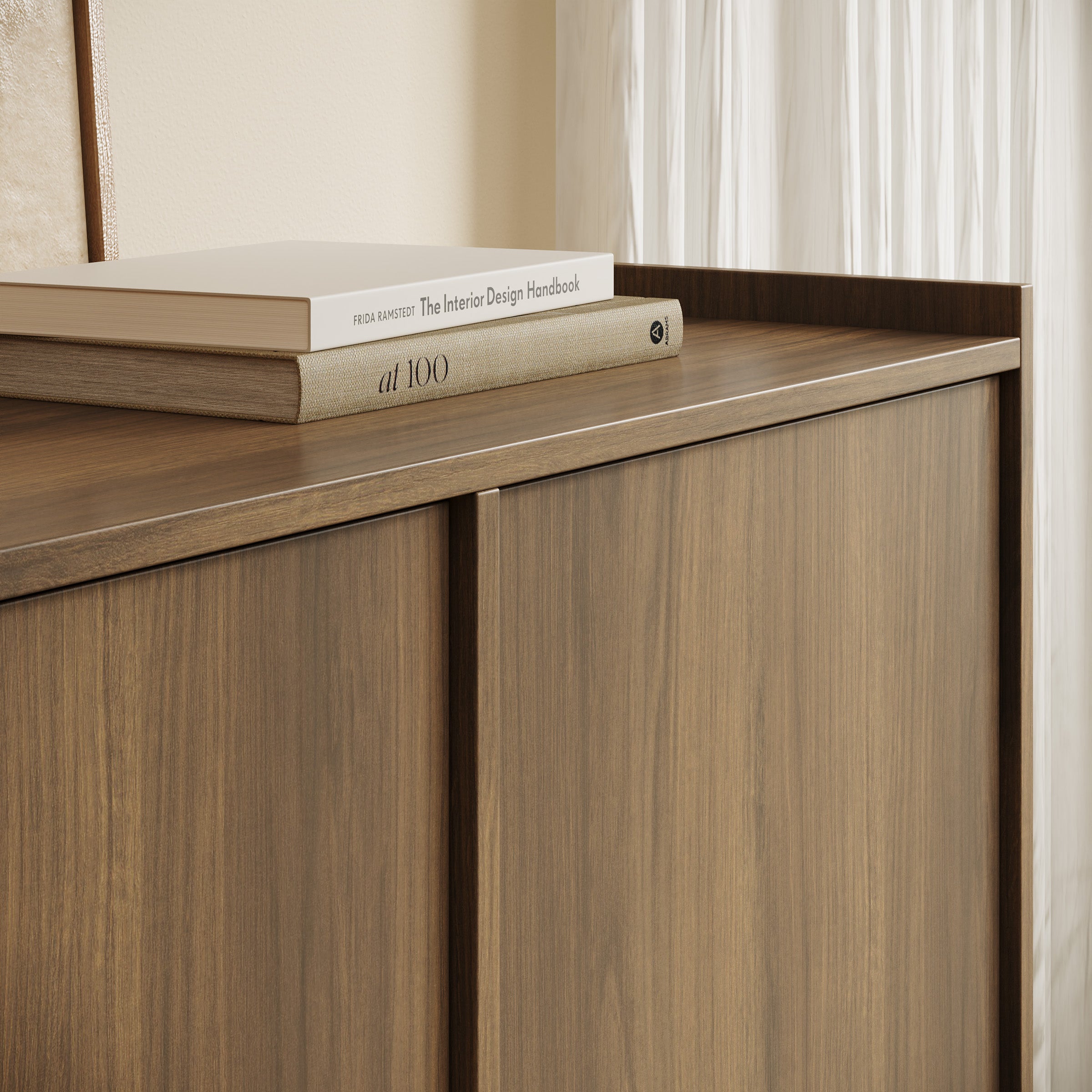 Yarrow - Dressoir - Walnootpatroon - 147x39x82 cm