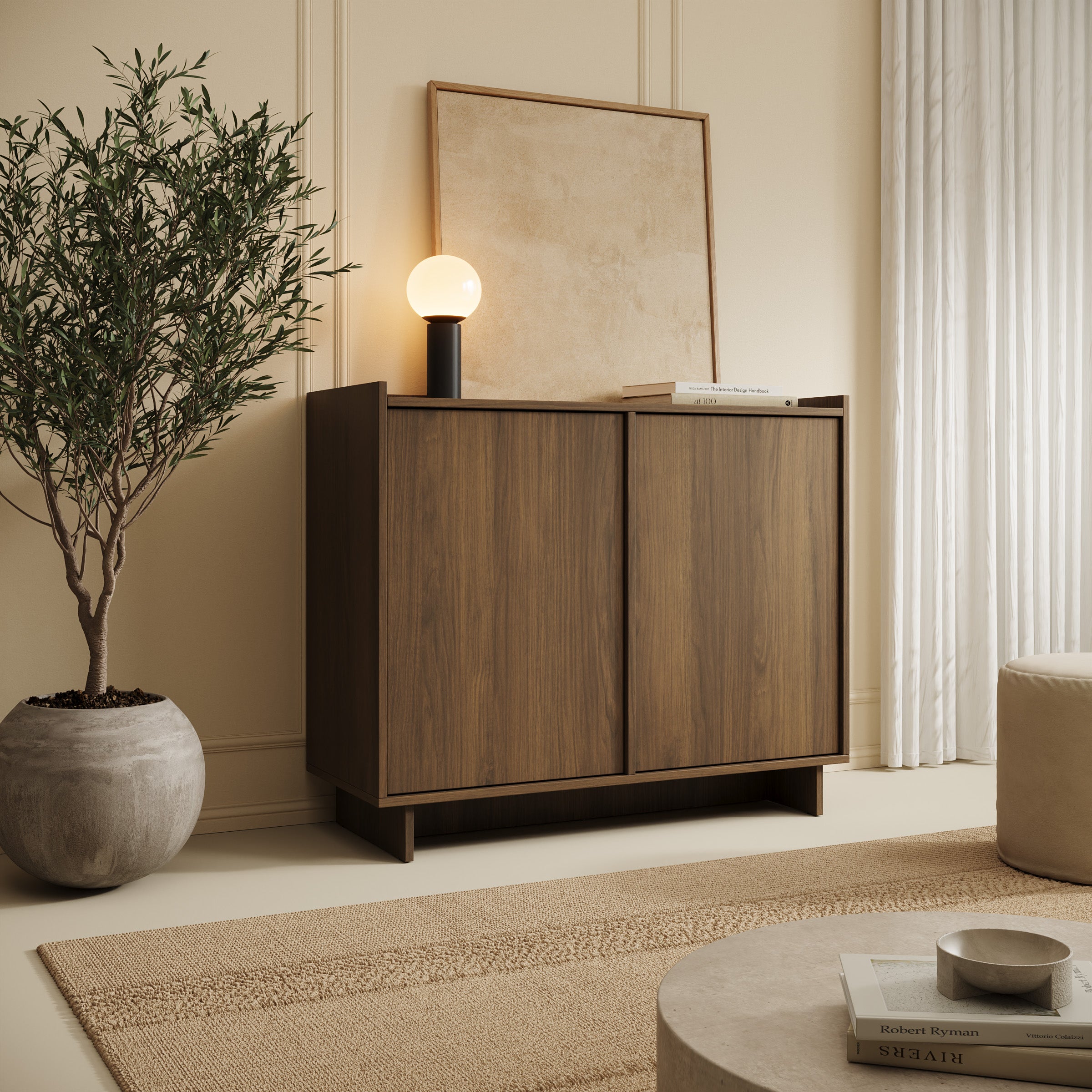 Yarrow - Dressoir - Walnootpatroon - 98x39x82 cm