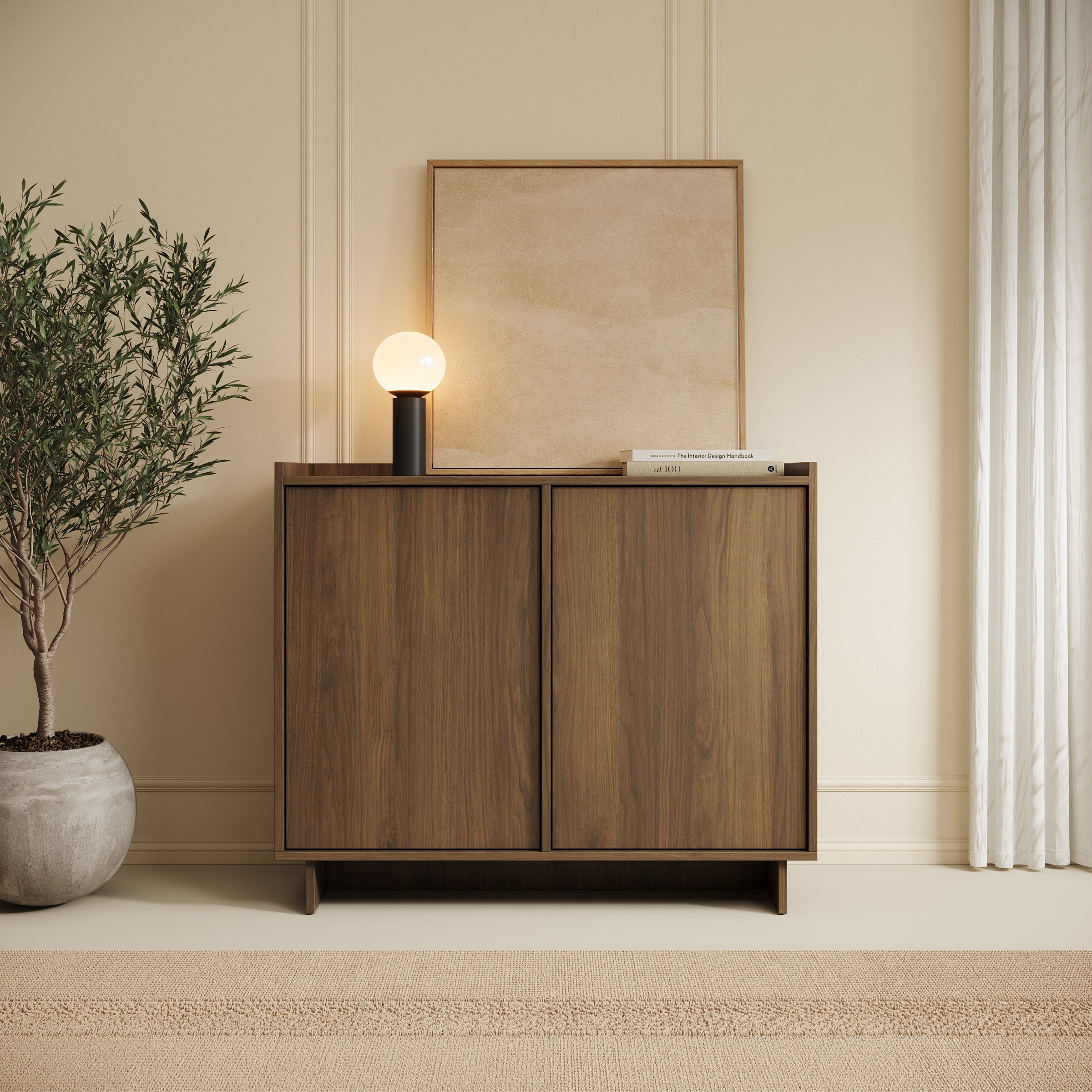 Yarrow - Dressoir - Walnootpatroon - 98x39x82 cm