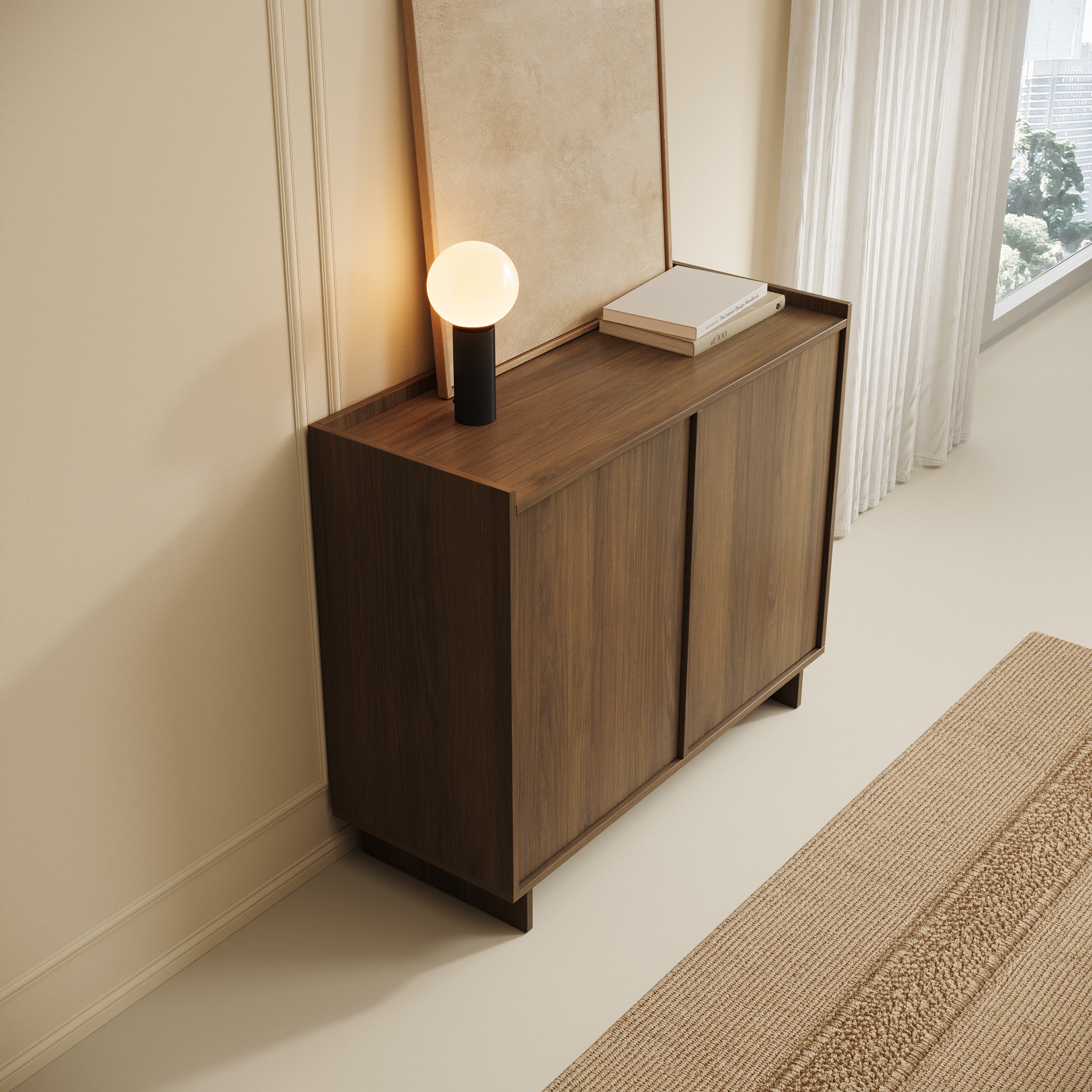 Yarrow - Dressoir - Walnootpatroon - 98x39x82 cm