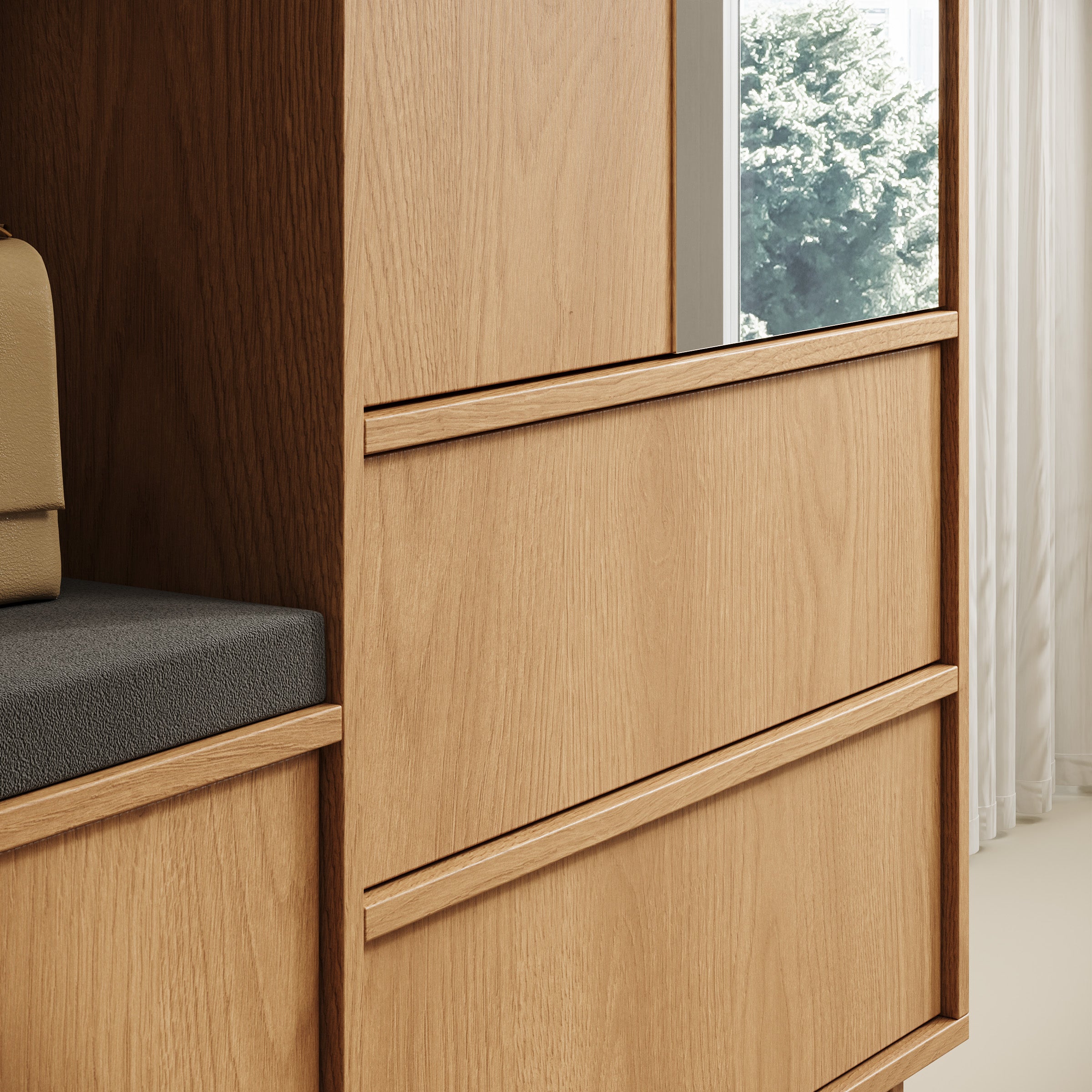 Yarrow - Halkast - Eikenpatroon - 125x39x201 cm