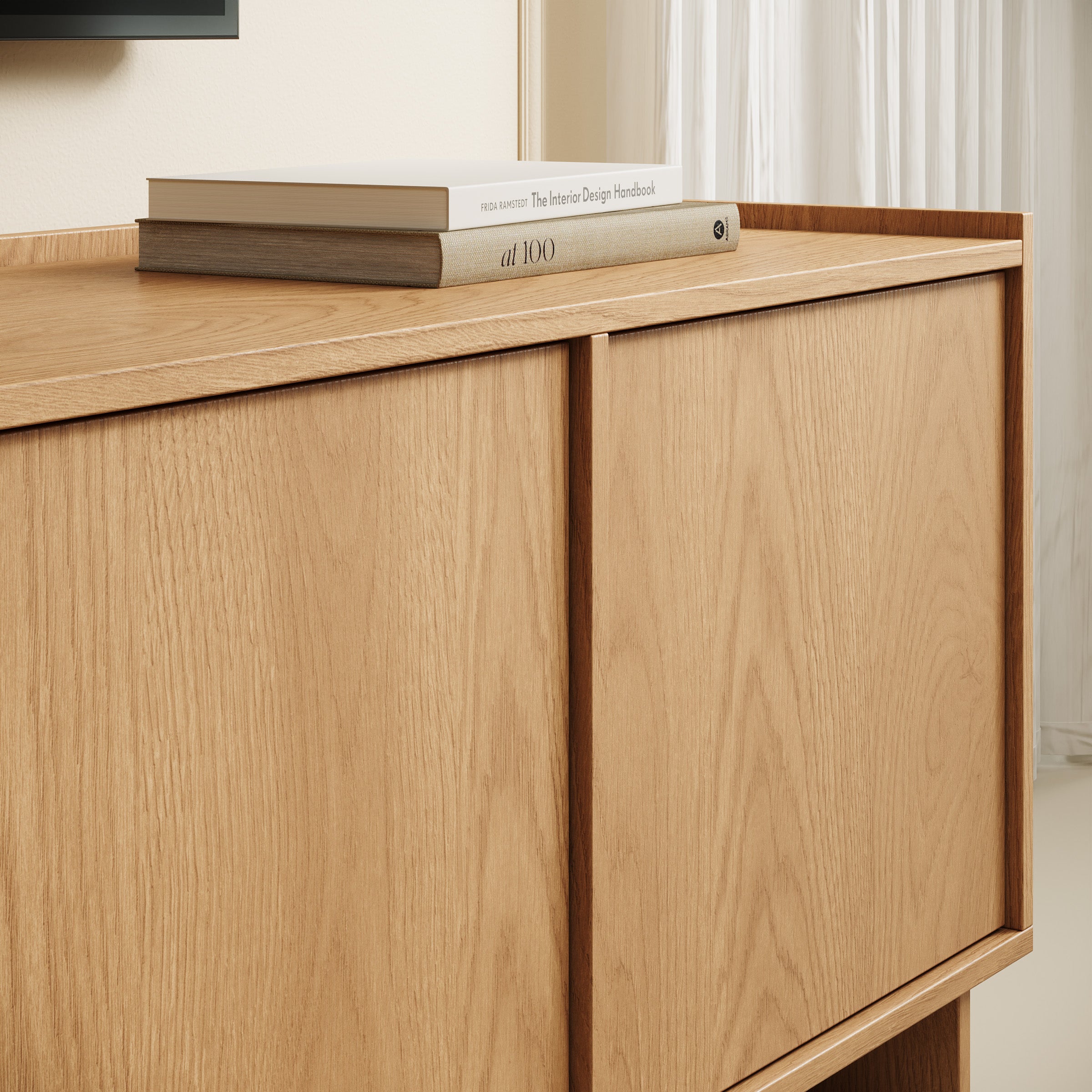Yarrow - TV-Meubel - Eikenpatroon - 195x39x55 cm