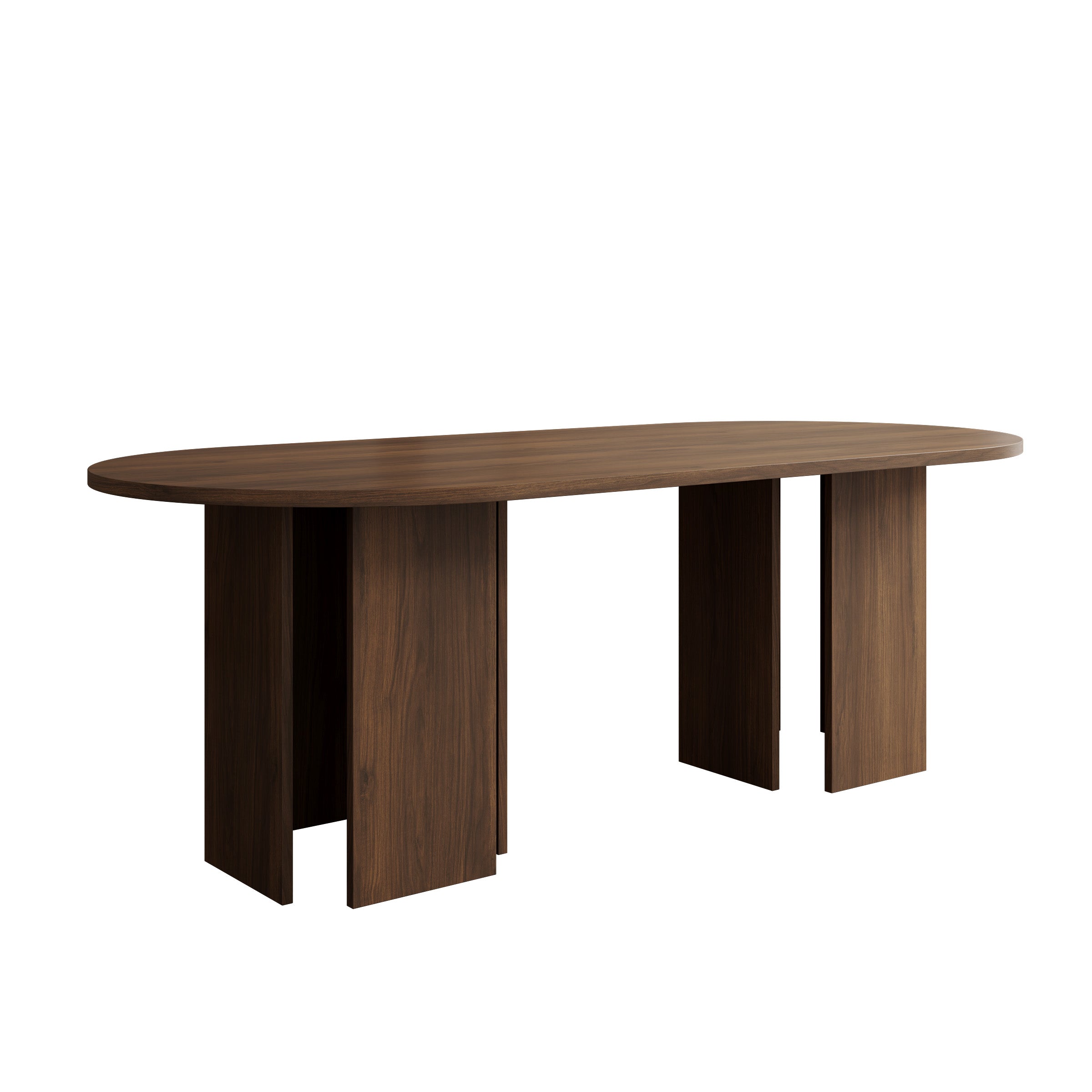 Yavero - Eetkamertafel ovaal - Walnootpatroon - 220x100x75 cm