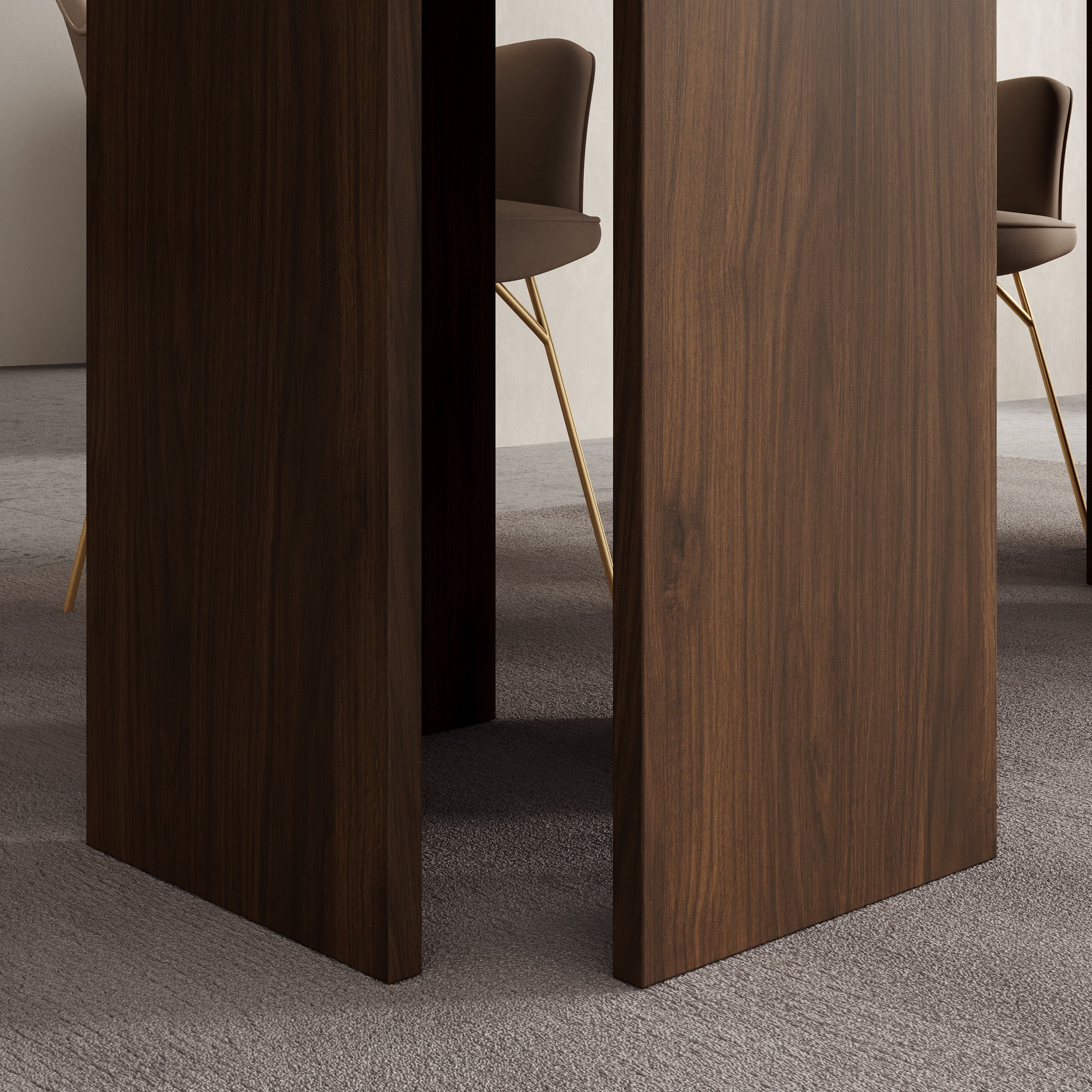 Yavero - Eetkamertafel ovaal - Walnootpatroon - 220x100x75 cm