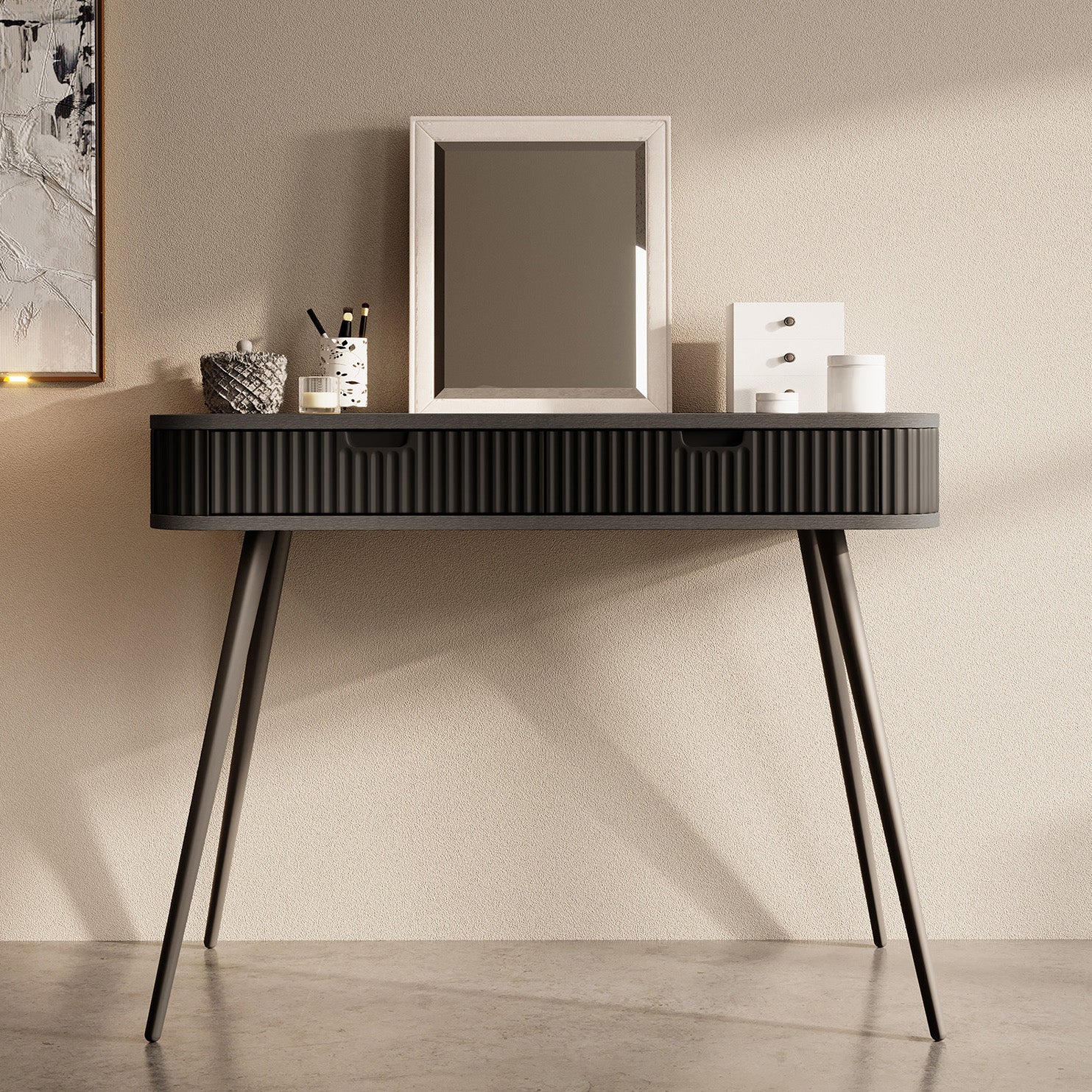 Zakari - Kaptafel - Zwart - 103x49 cm