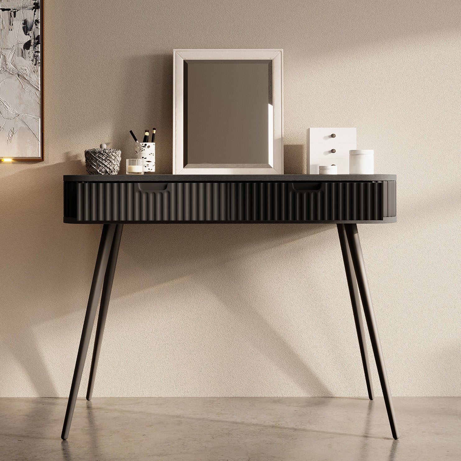 Zakari - Kaptafel - Zwart - 103x49 cm