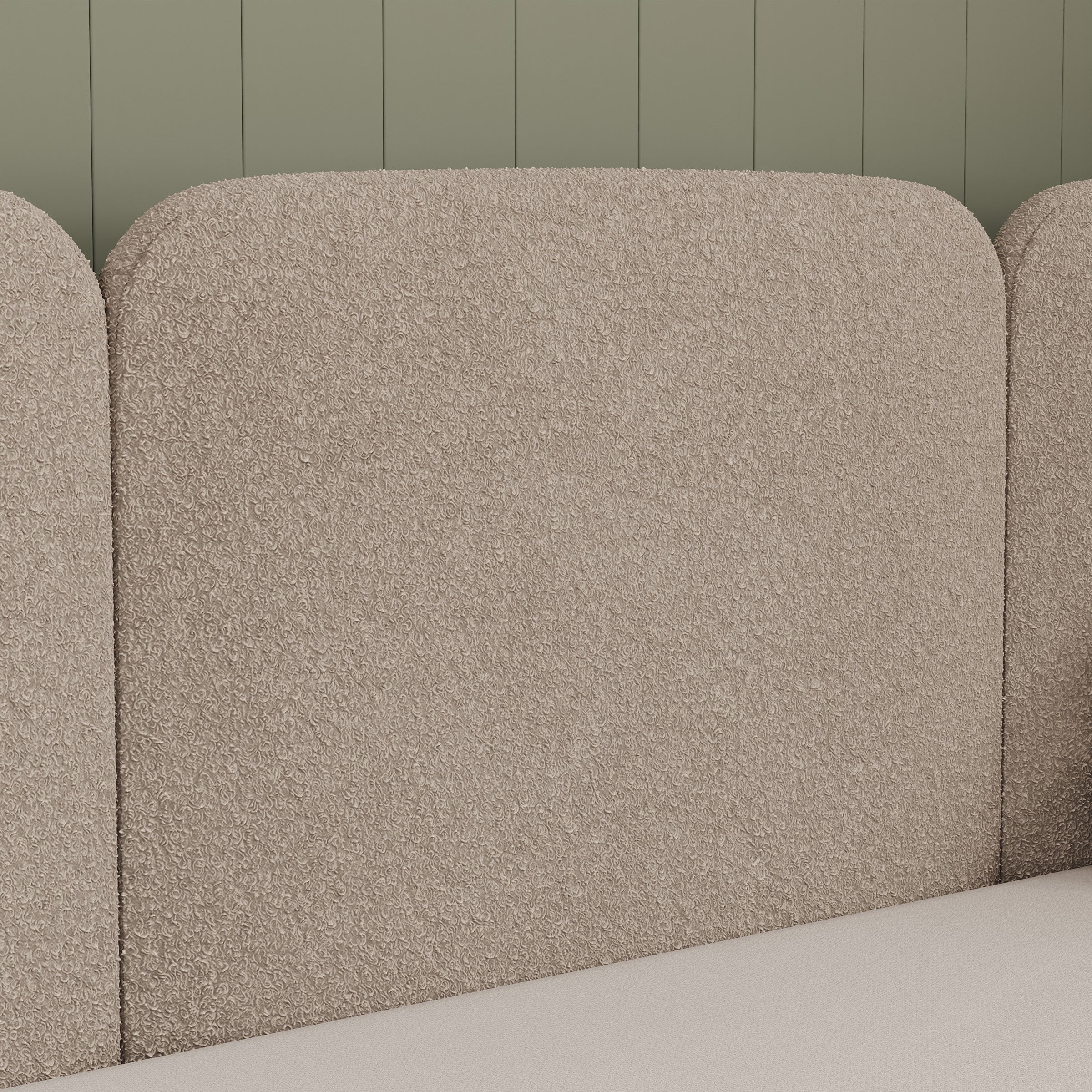 Zano - Eenpersoonsbed met opbergruimte - Teddystof beige - 90x200 cm