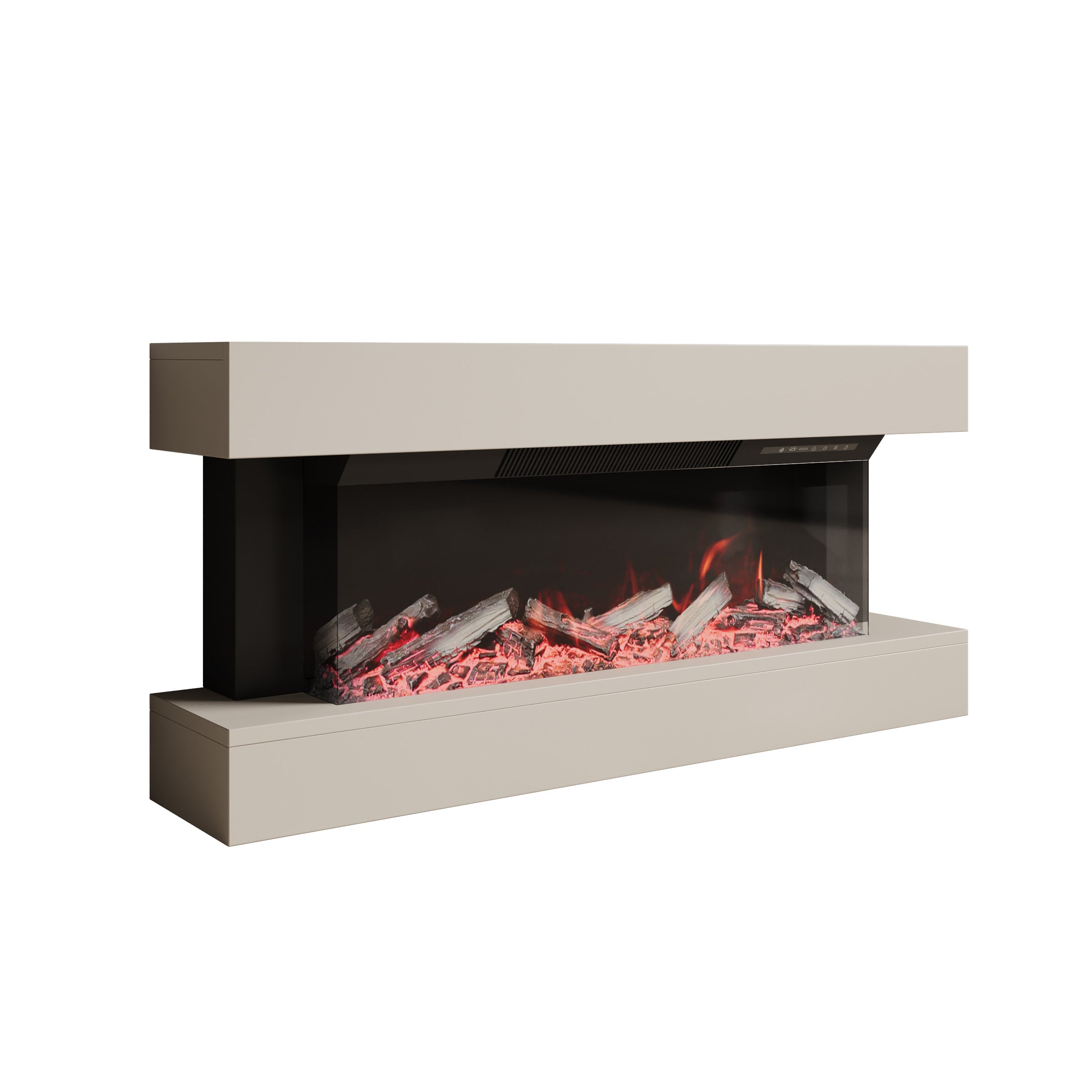 Zarea - Elektrische sfeerhaard - Beige - 120x23x56 cm