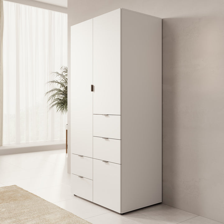 Zayden - Kledingkast 2-deurs - Wit - 90x55x190 cm