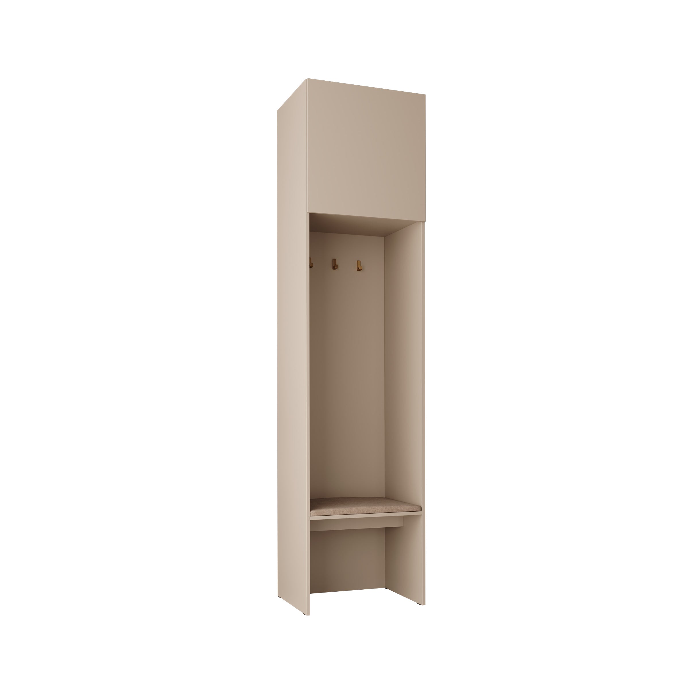 Zelvai - Kapstok - Beige - 58x47x237 cm