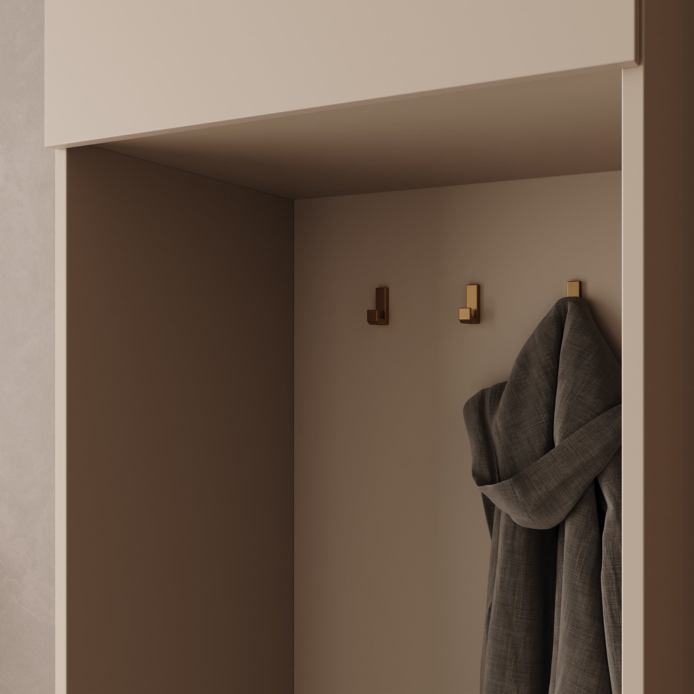 Zelvai - Kapstok - Beige - 58x47x237 cm