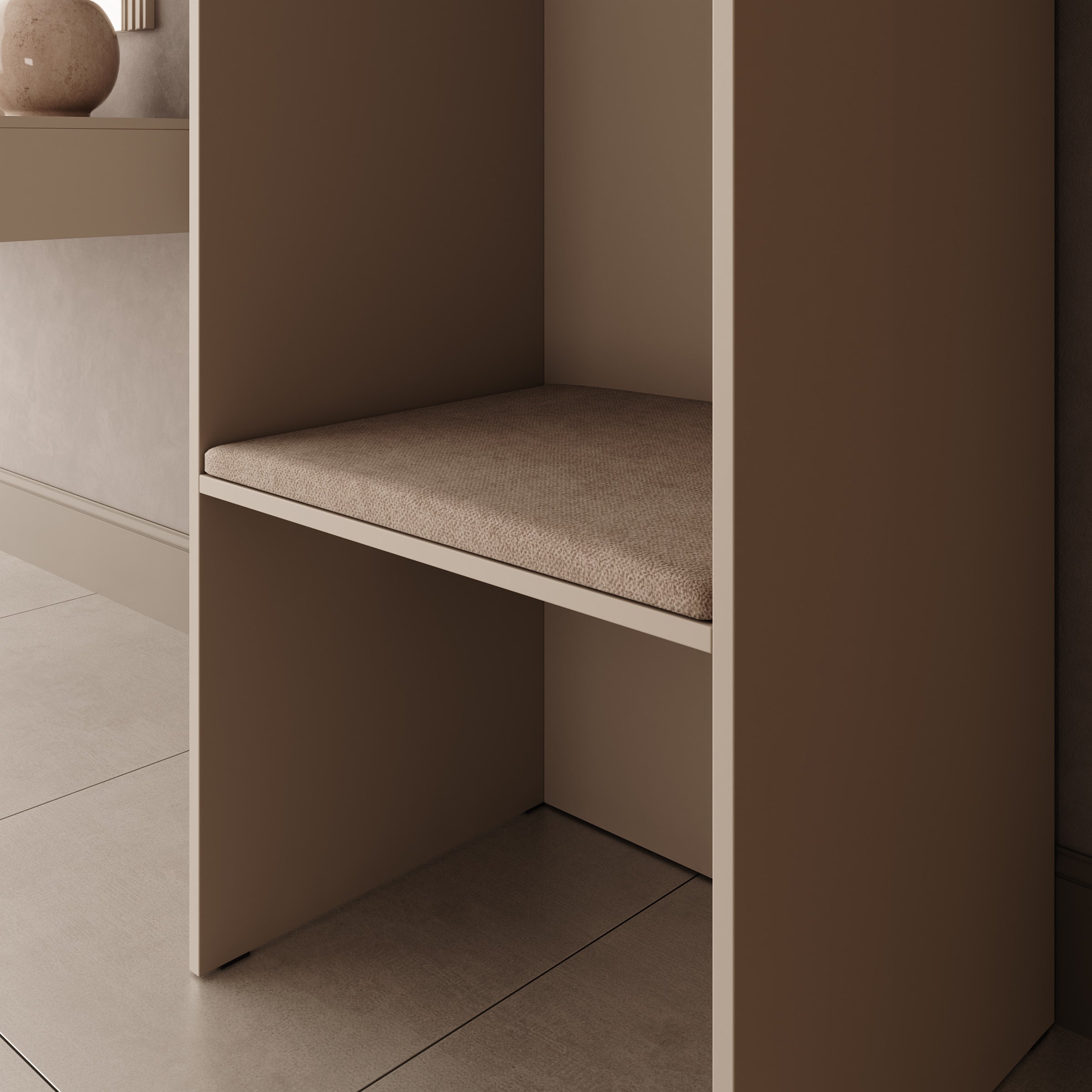 Zelvai - Kapstok - Beige - 58x47x237 cm