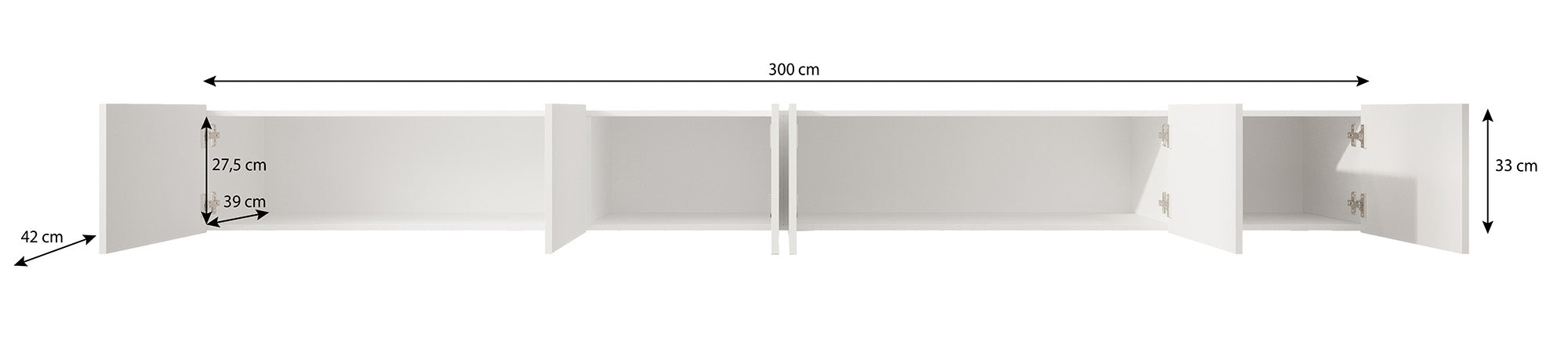 Pepinos - TV-Meubel - Eiken - 300 cm