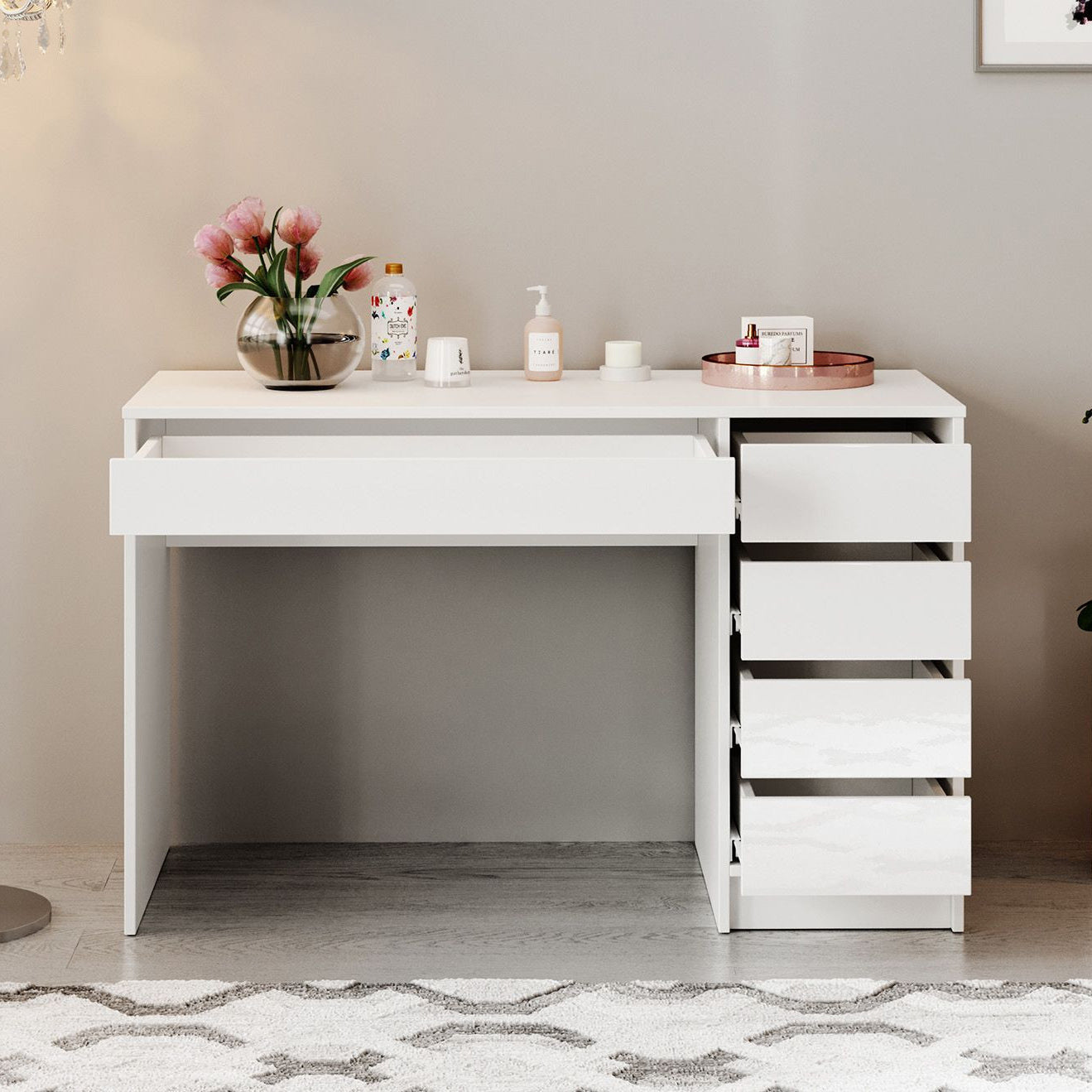 Arco - Kaptafel - Wit hoogglans - 120x55 cm