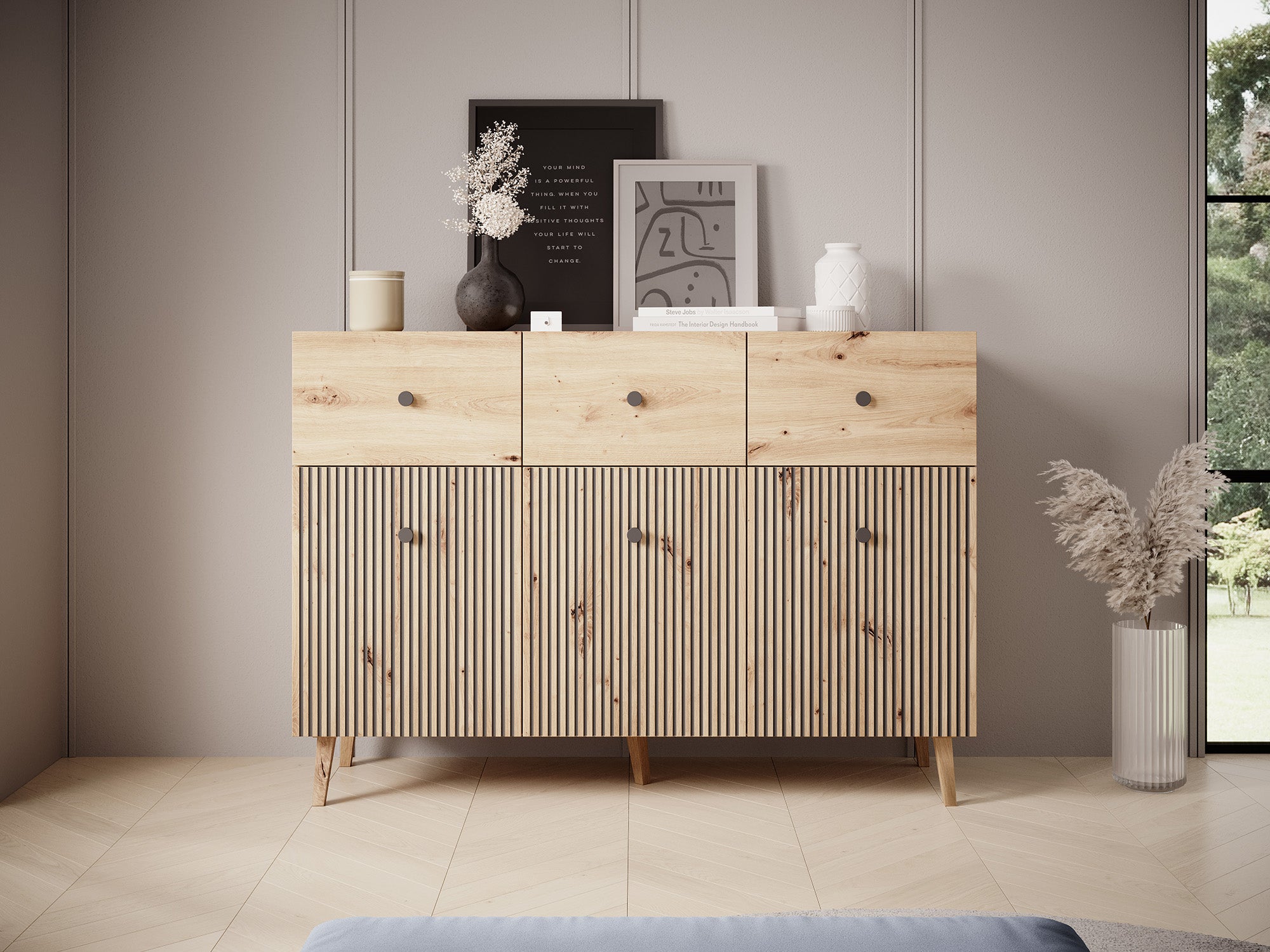 Bali - Dressoir - Eiken - 135x40x95 cm