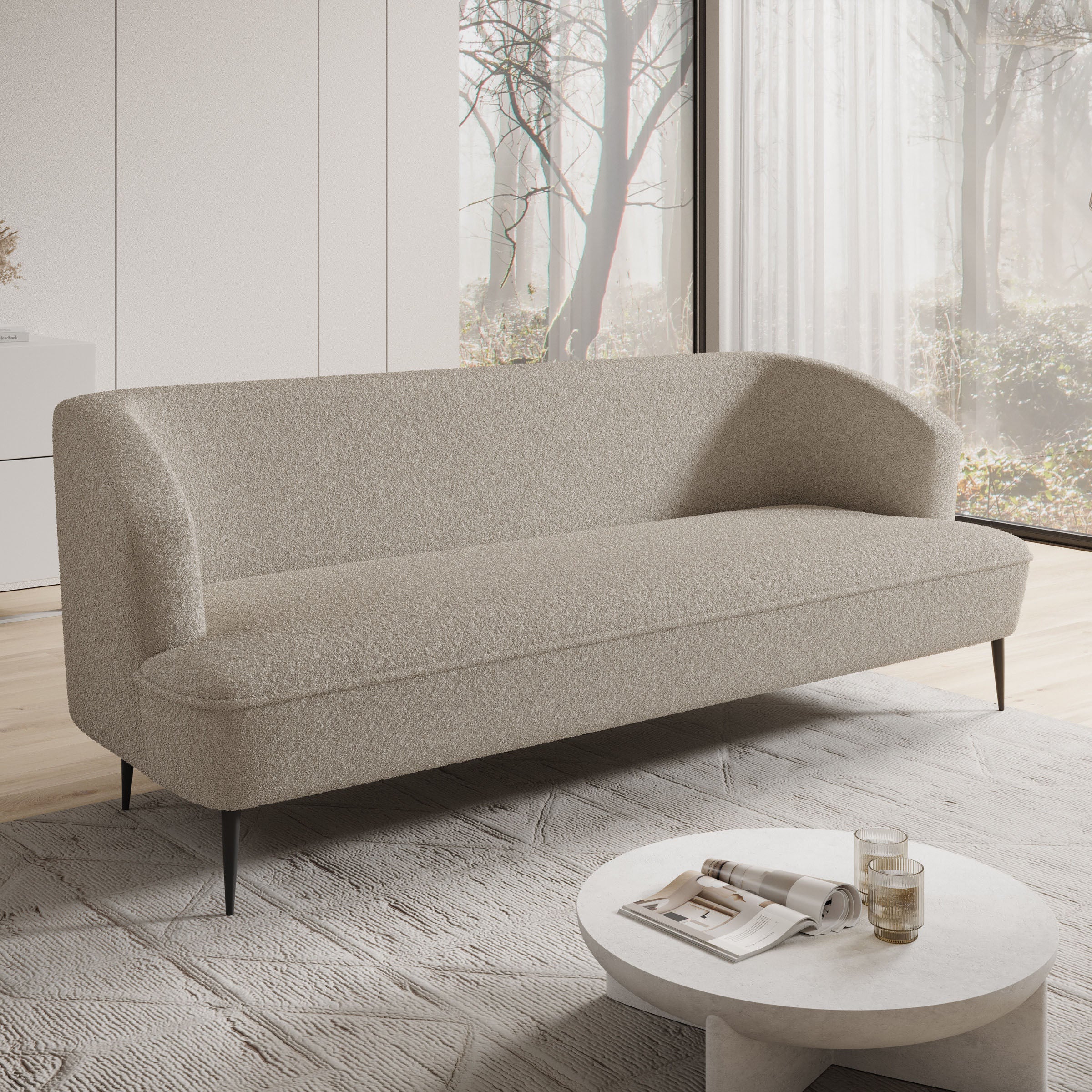 Caracas - 3-zitsbank - Teddystof beige